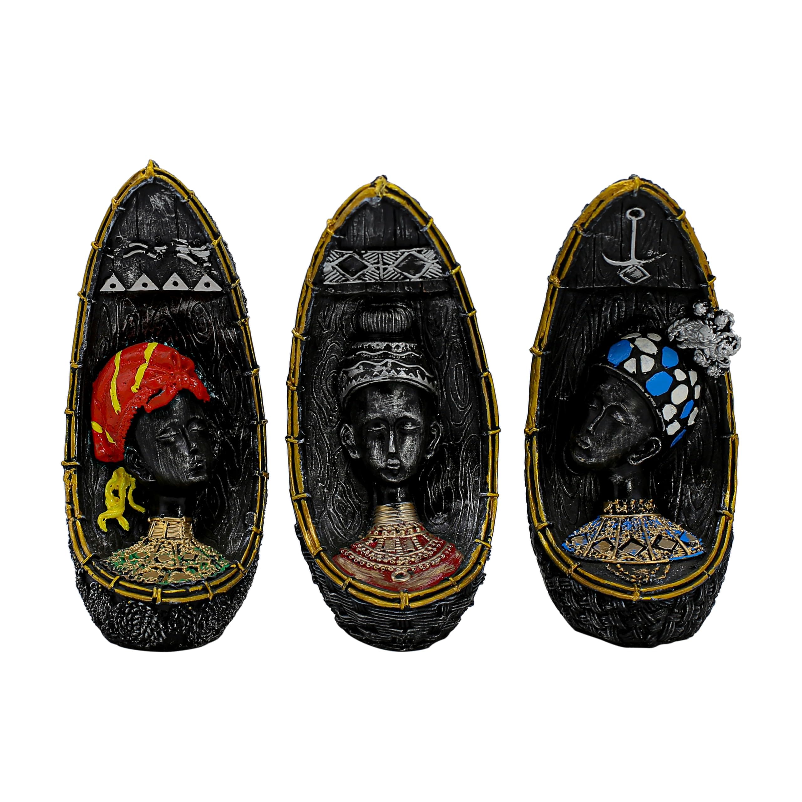 AABCO Vibrant Beautiful Finish Uniquely Hand Crafted Home Decor African Tribal Women Art Piece