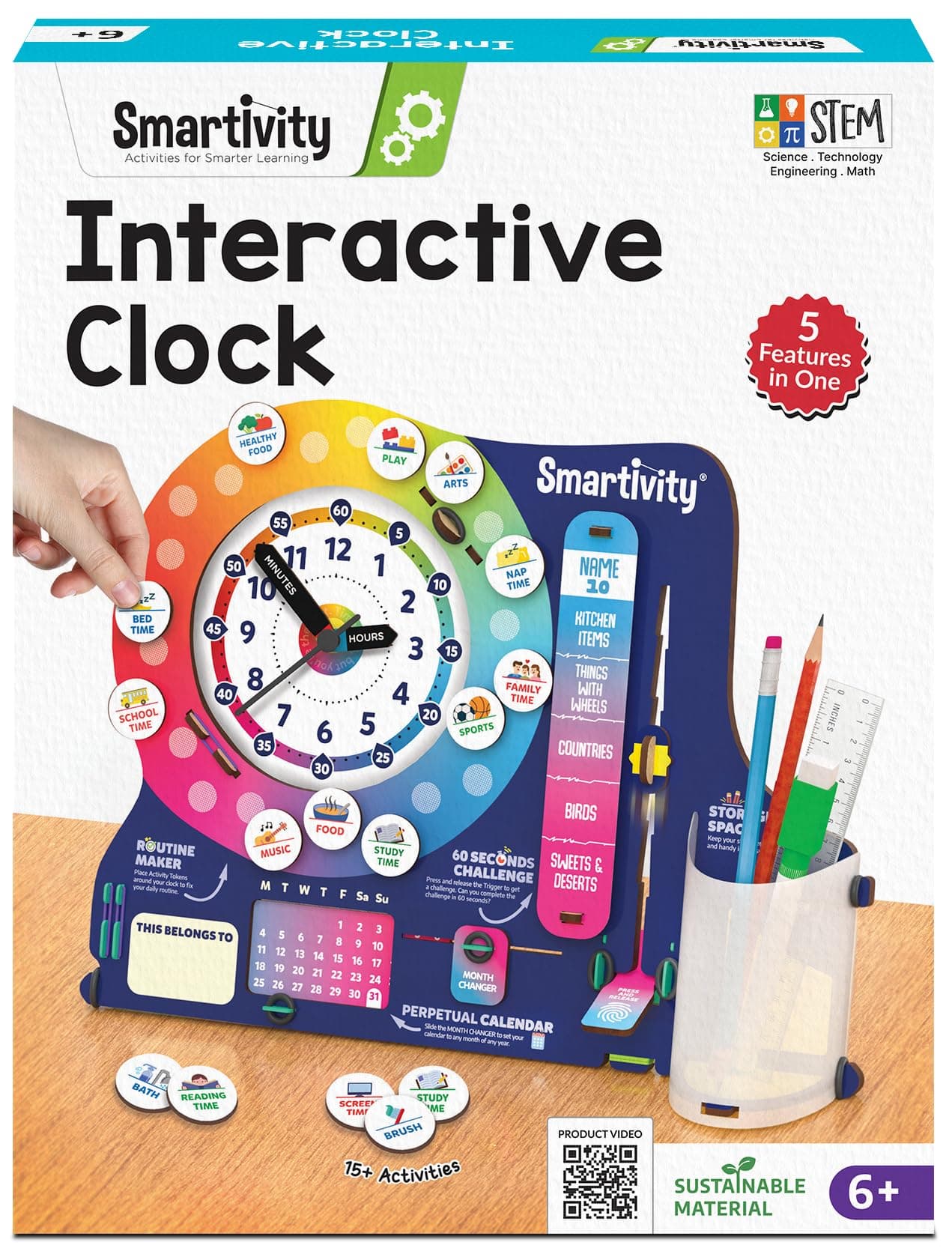 Smartivity DIY Interactive Clock & Organiser for Kids 6-12 Years