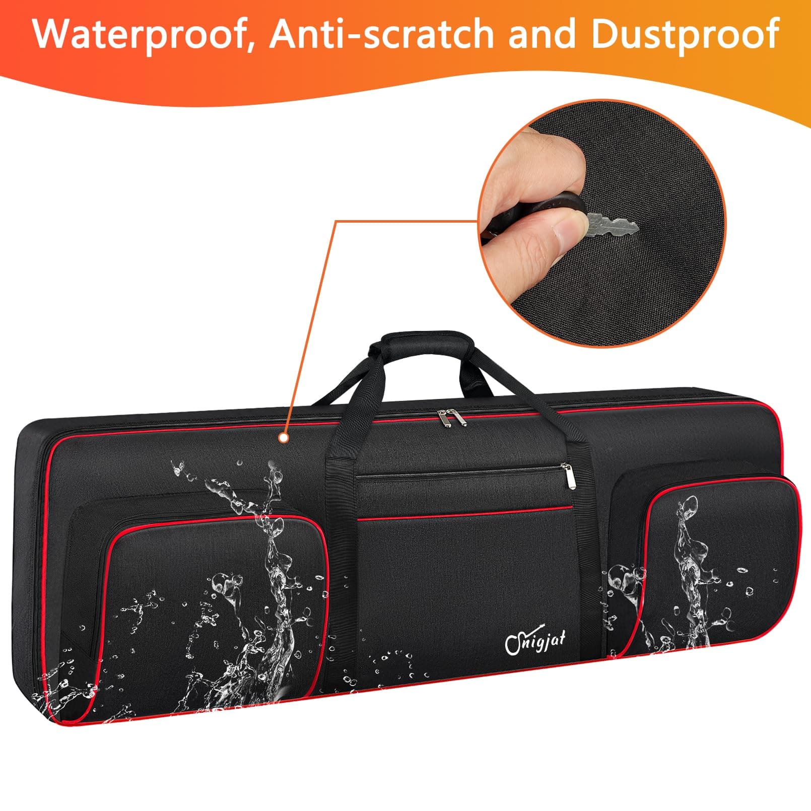 SNIGJAT 76 Key Keyboard Case Soft with Adjustable Padded Shoulder Straps