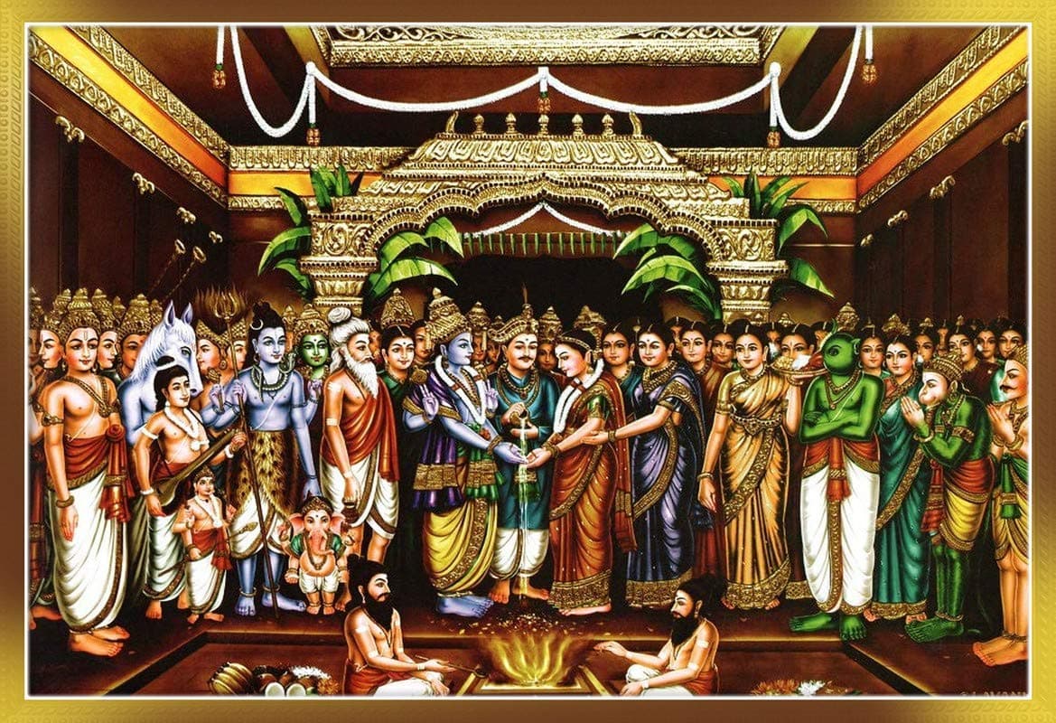 VVWV® Srinivasa Kalyanam Picture Glossy Finish Paper Wall Poster (18 X 12 Inch, Multicolor)
