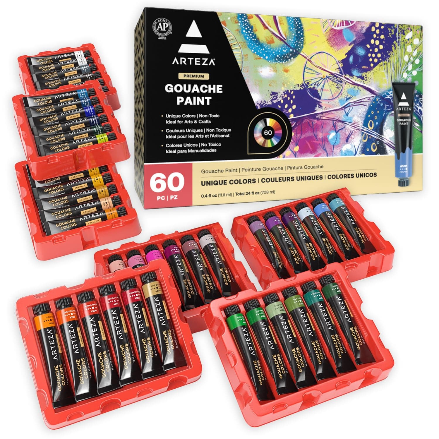 ARTEZA ARTZ-8564 Gouache Paint, 12ml (Multicolour)