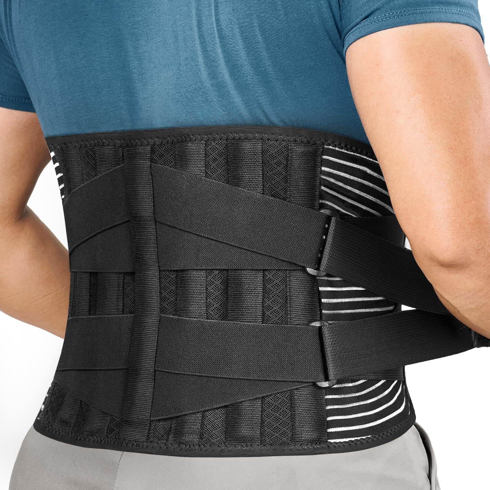 BELIONERA® Posture Corrector Shoulder Back Bone Braces Medical Support Abdominal Belt for Men and Women | Lumber Chest Support Pain Relief For Neck Shoulder (Universal Size_Black)