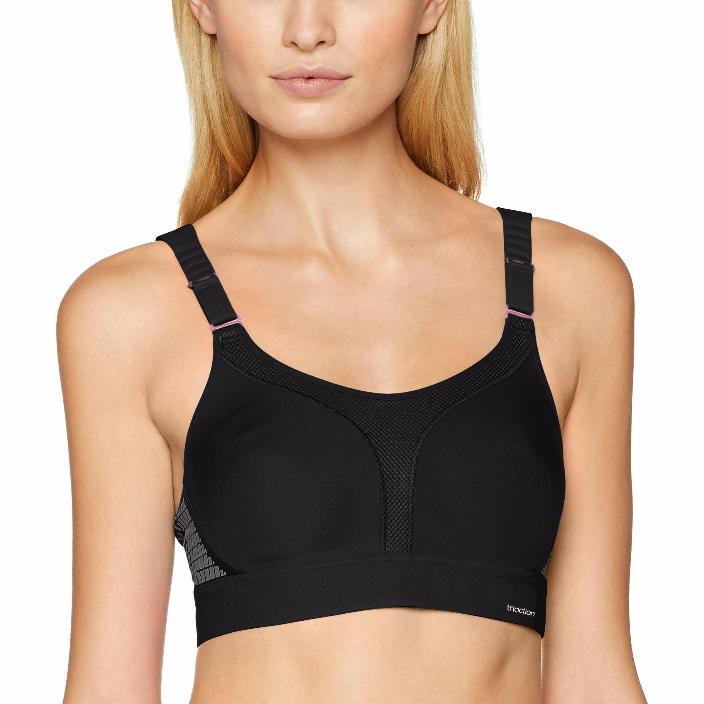 Triumph Triaction Extreme Lite Women's Sports Bra Extreme Bounce Control Wireless Non Padded Gym Bra High Impact Running Workout Top Moisture Wicking| Full Coverage Black 38D Pack of 1