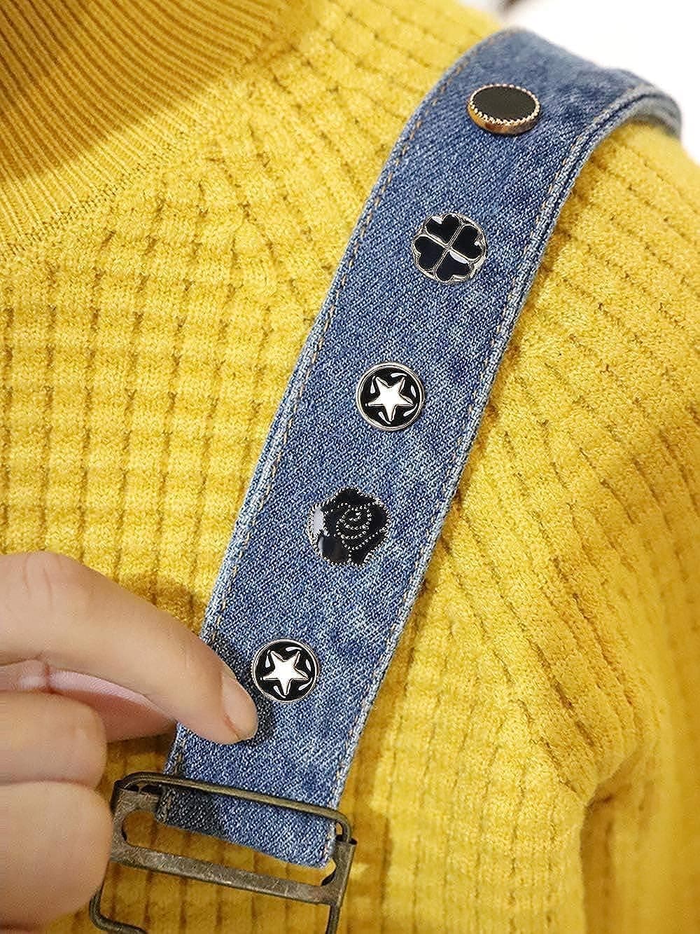 MGNLR Women Shirt Brooch Buttons Pearl No Sew Button Pins Safety Rhinestones Mini Brooch Pins Cover up Button (20 pcs)