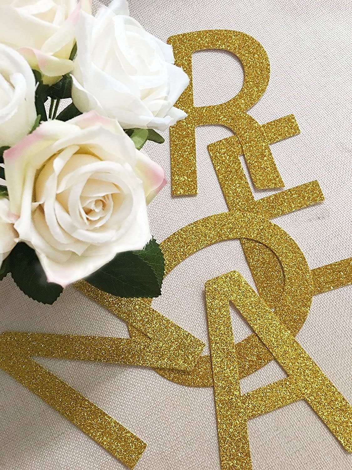 80TH Glitter Banner