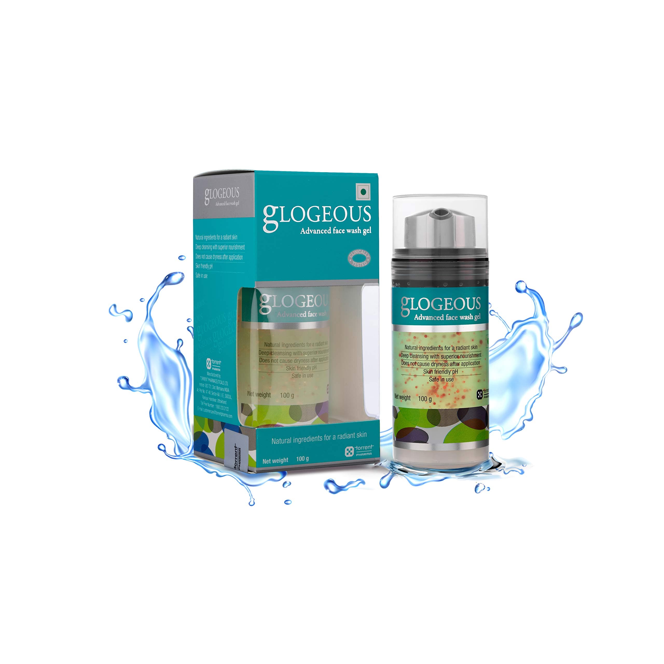 Glogeous, Advanced Face Wash Gel, For Rejuvenated And Glowing Skin, 100g