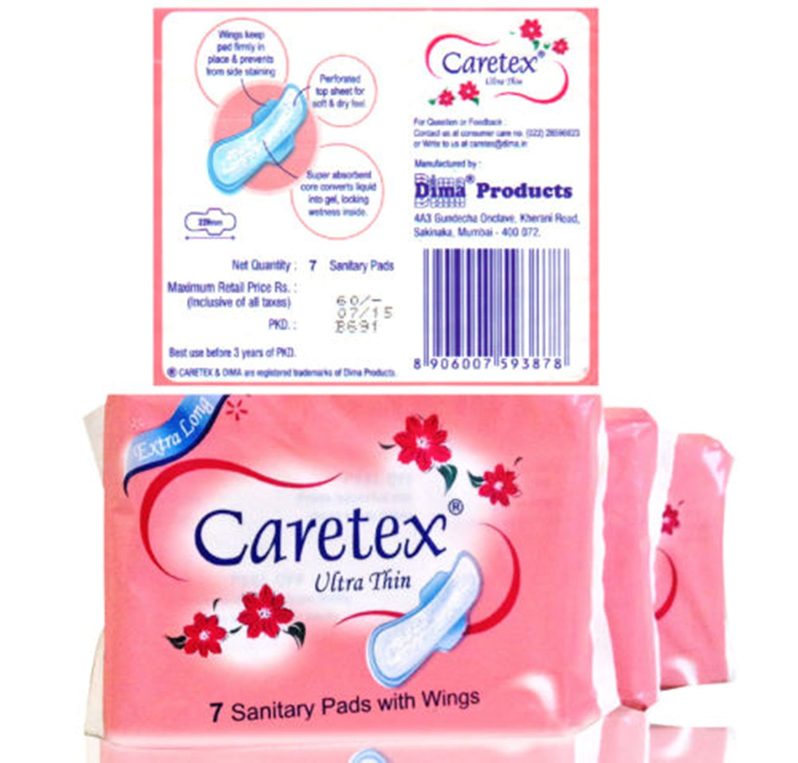 Caretex Ultra Thin Sanitary Pads with Wings 320mm (9)