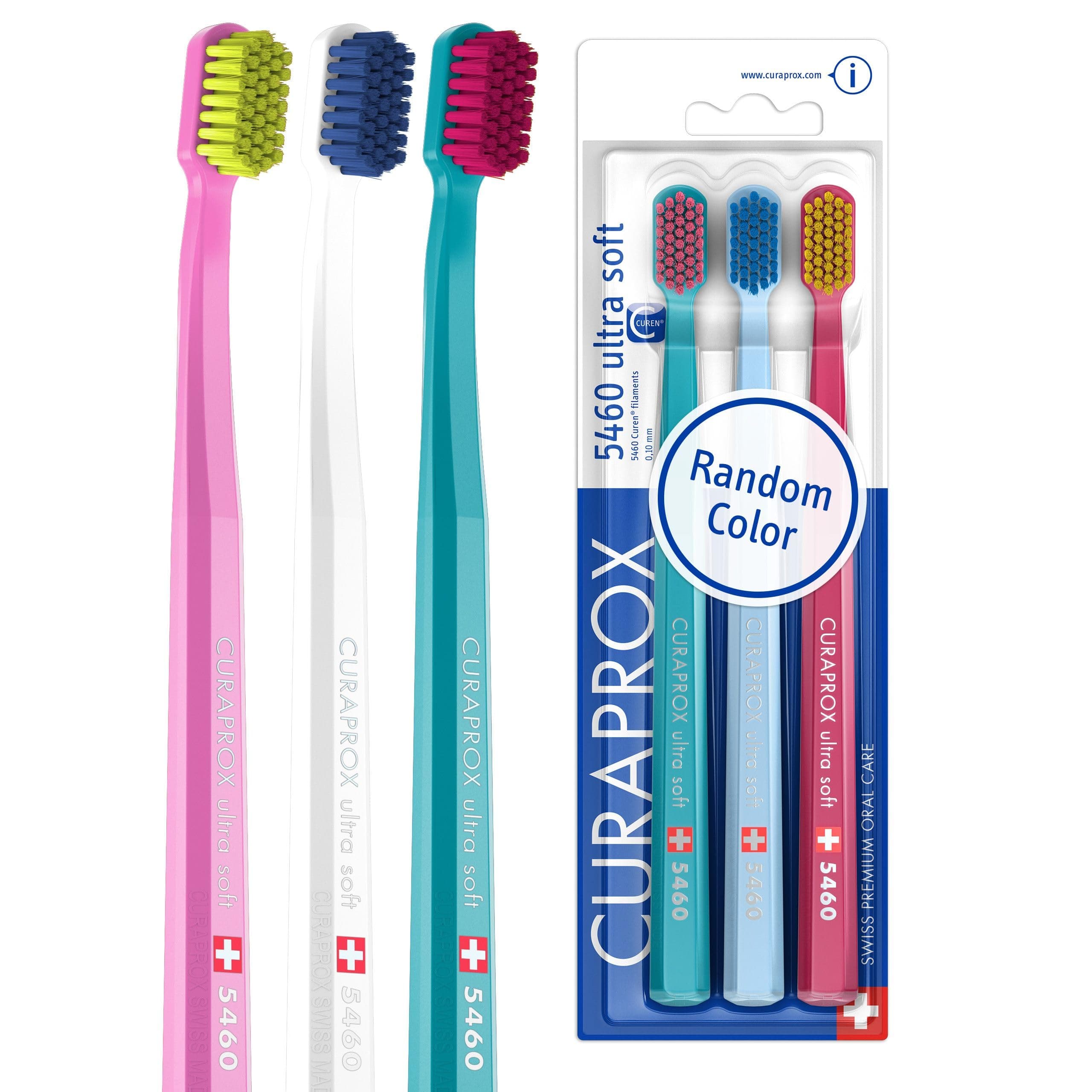 Ultrasoft, Pack of 3 : Curaprox CS5460 Ulta Soft Toothbrush - Pack of 3