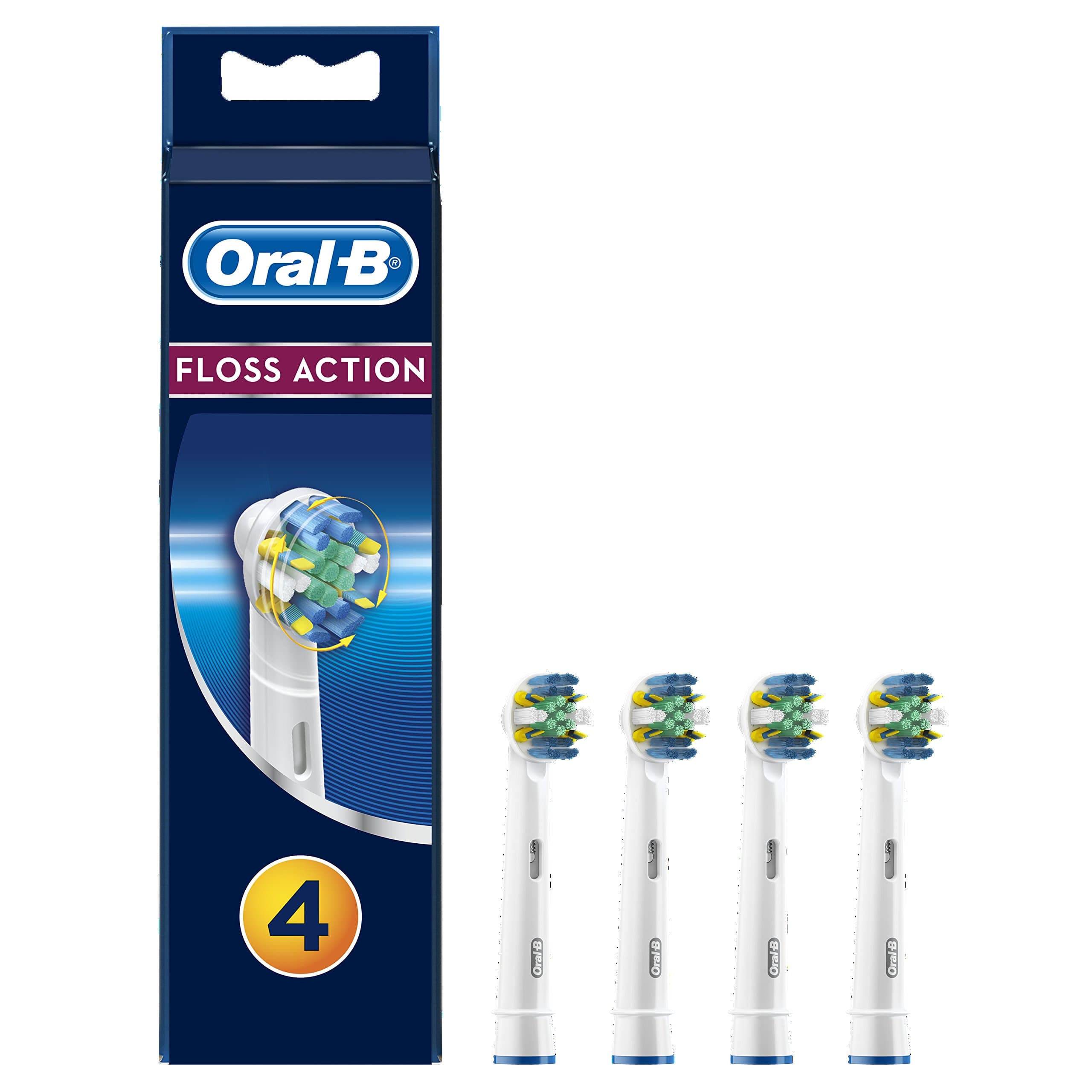 Oral B Floss Action Rechargeable Toothbrush Heads - Pack of 4