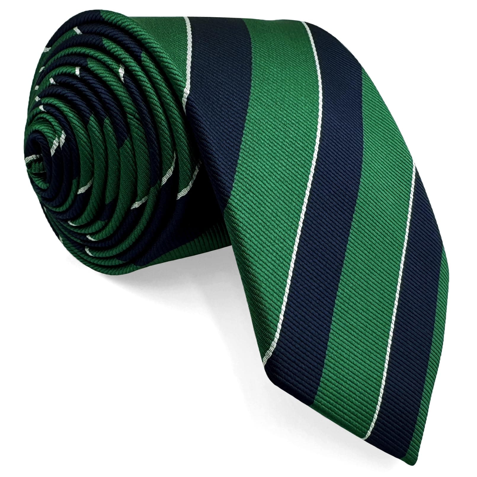 Shlax&Wing Stripes Mens Ties Blue Green Silk Silk Necktie Formal