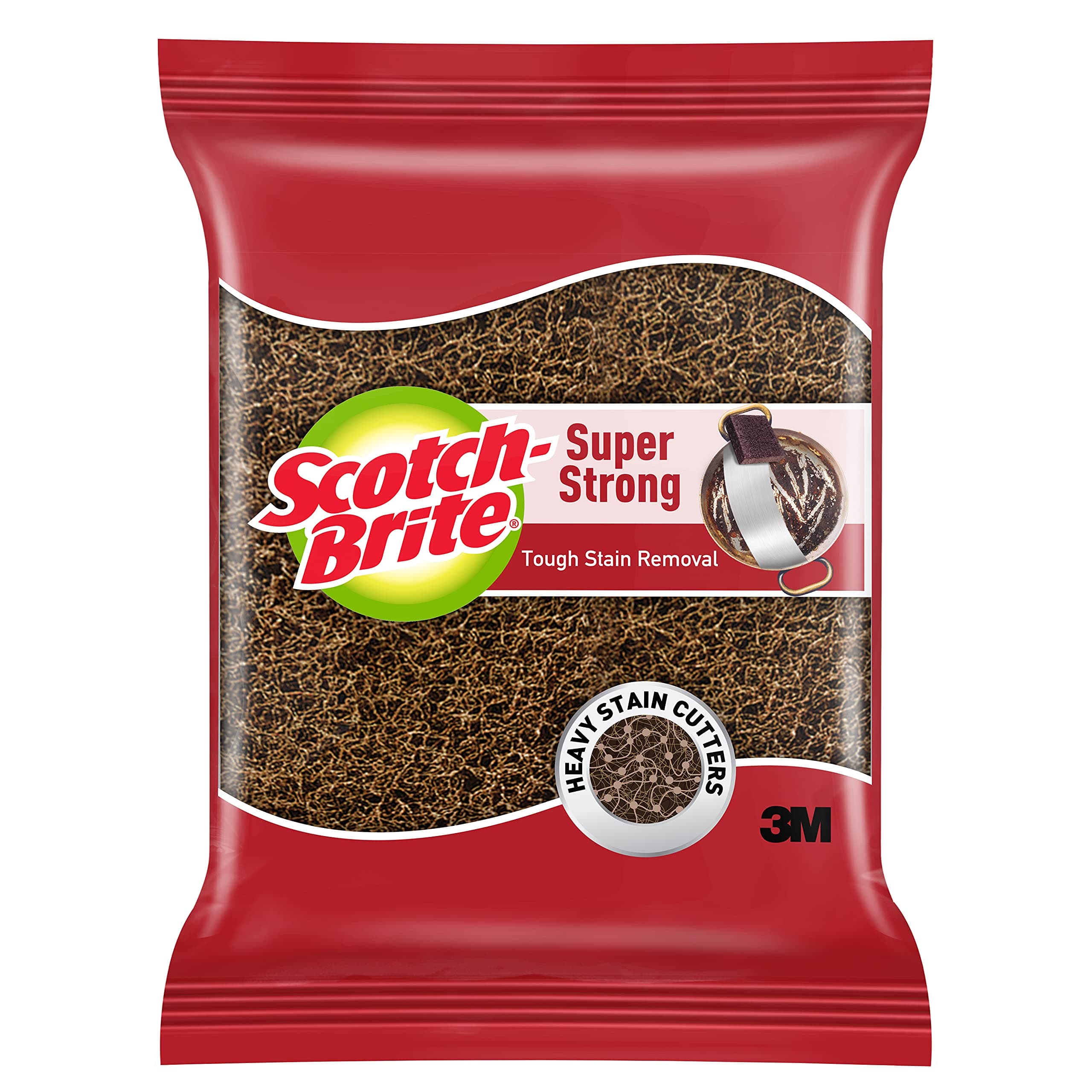 Scotch-Brite Super Strong Heavy Duty Scrub Pad, 7.5cm x 9cm