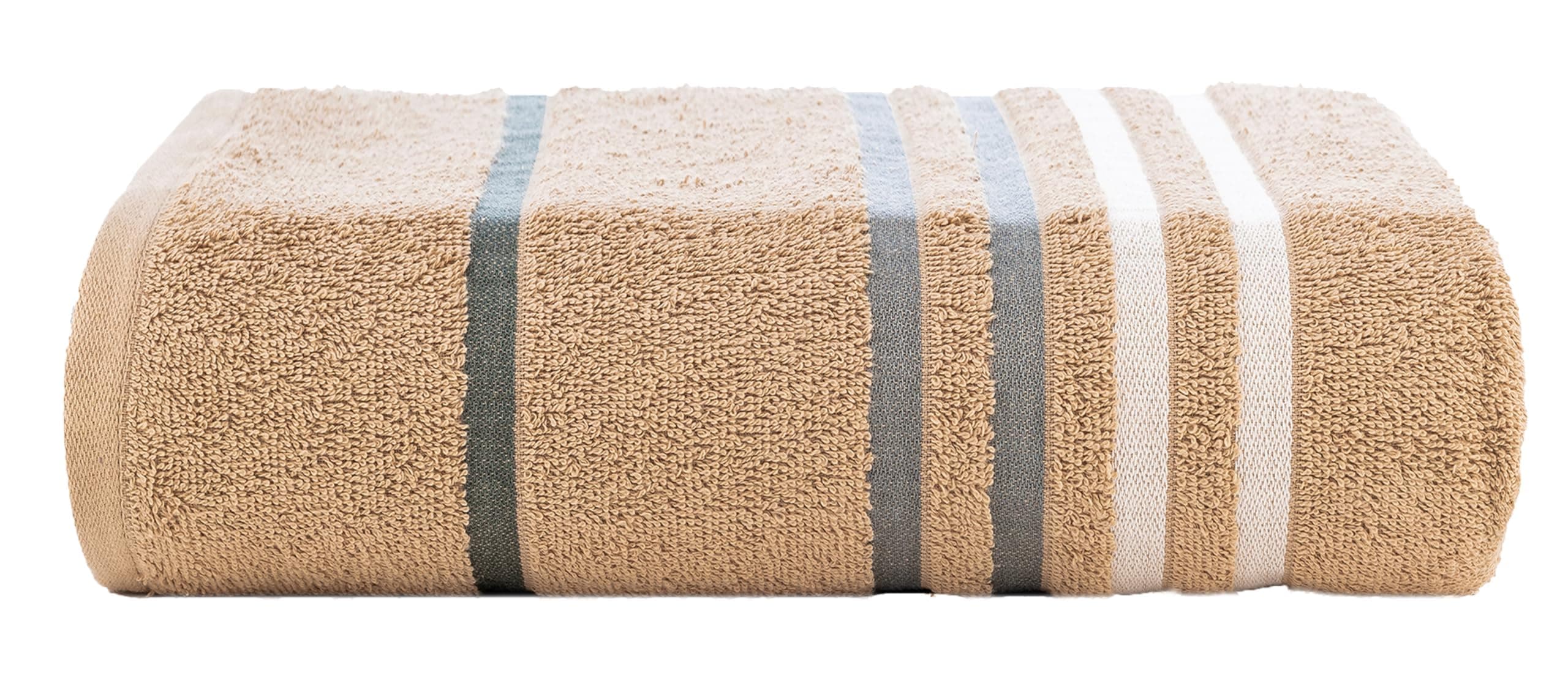 Casa Copenhagen - Egyptian Cotton Exotic 1 Pcs Large Bath Towel (75 X 150cm) Colour : Beige
