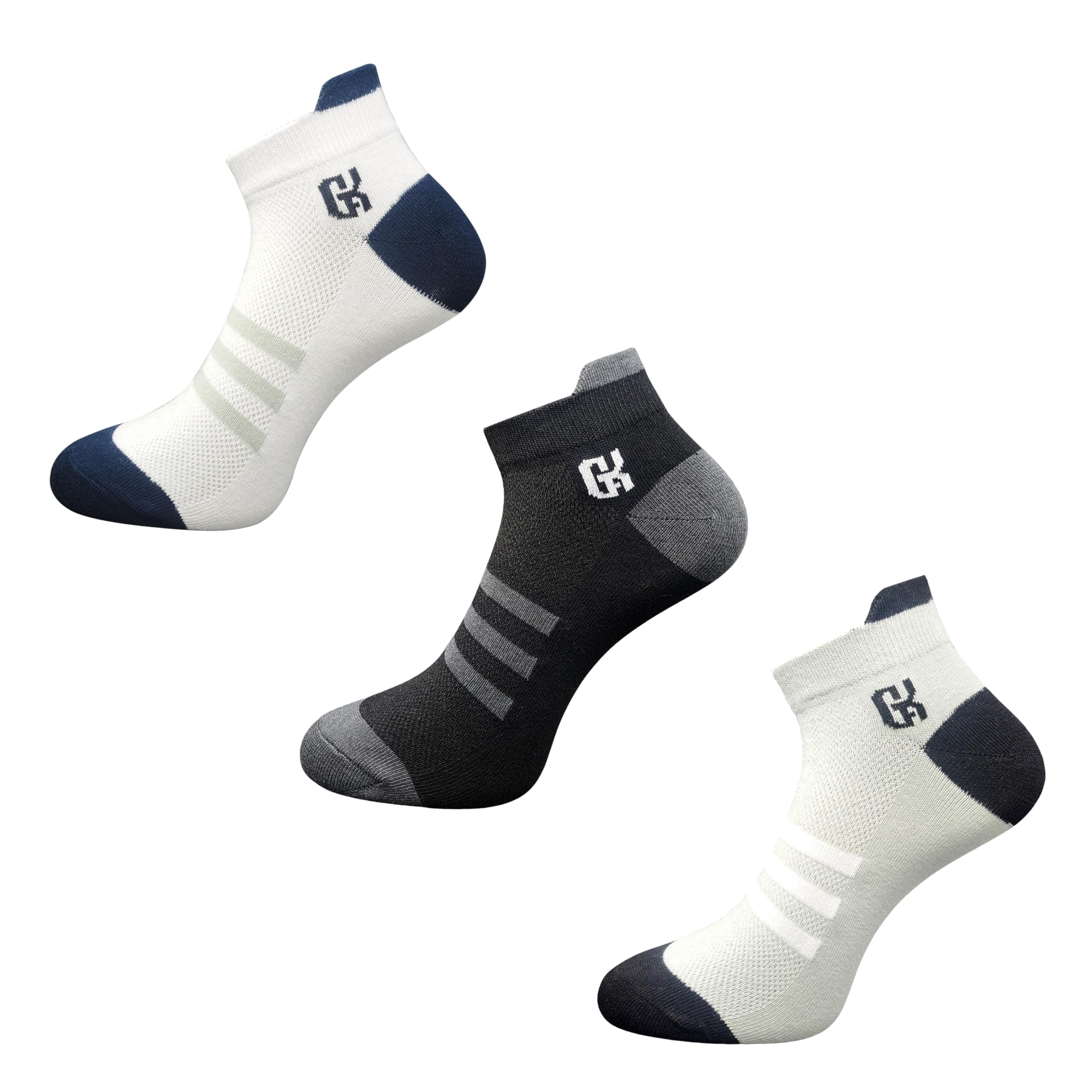 GK GATAK Premium Pure Cotton Socks for Men & Women | Stretchable Free Size | Anti-Odour, Sweat Absorbent, Anti-Slip Grip Socks for Running, Gym, Sports & Daily Wear, moje for boys