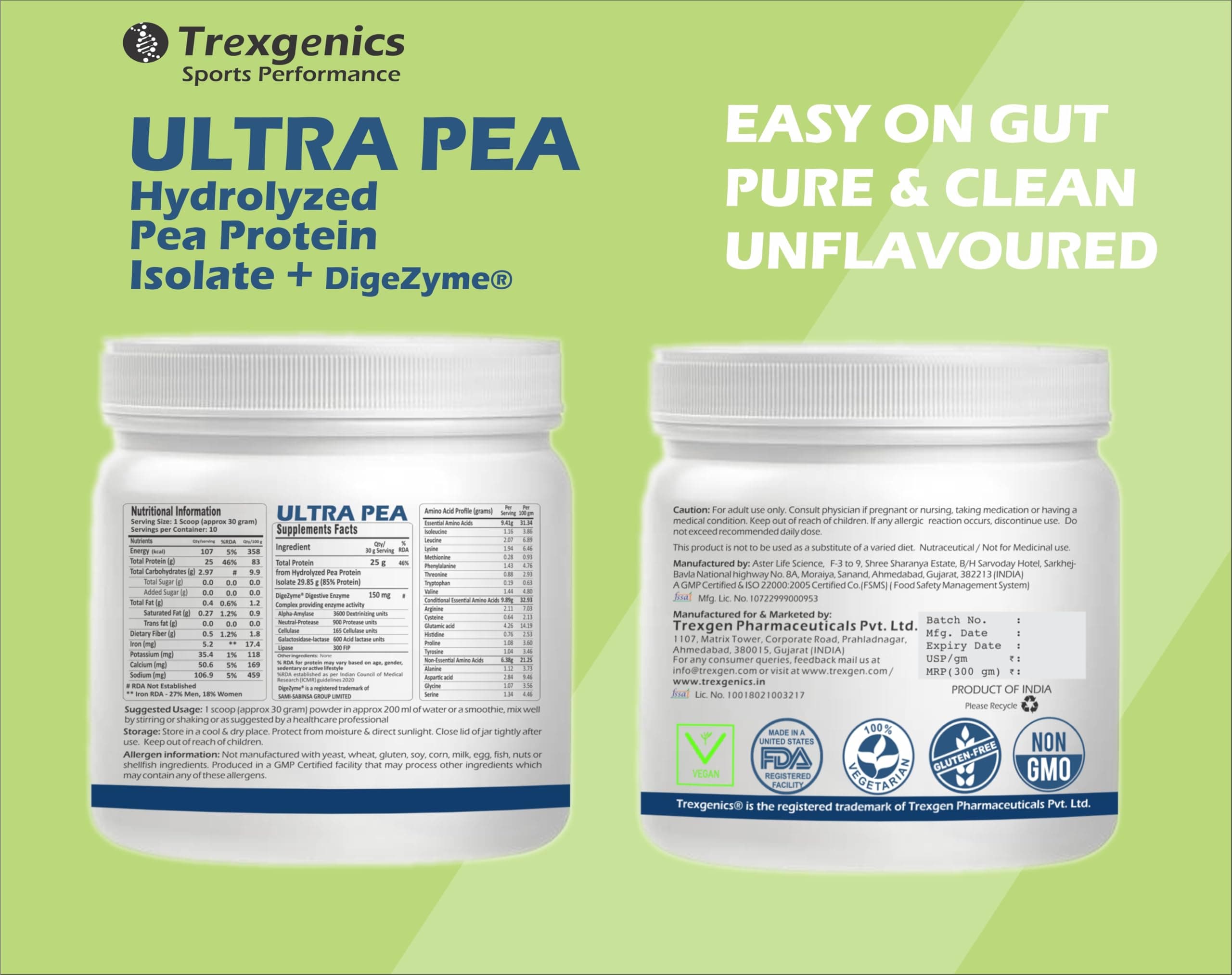 Trexgenics PEA PRO TN Pure Powder