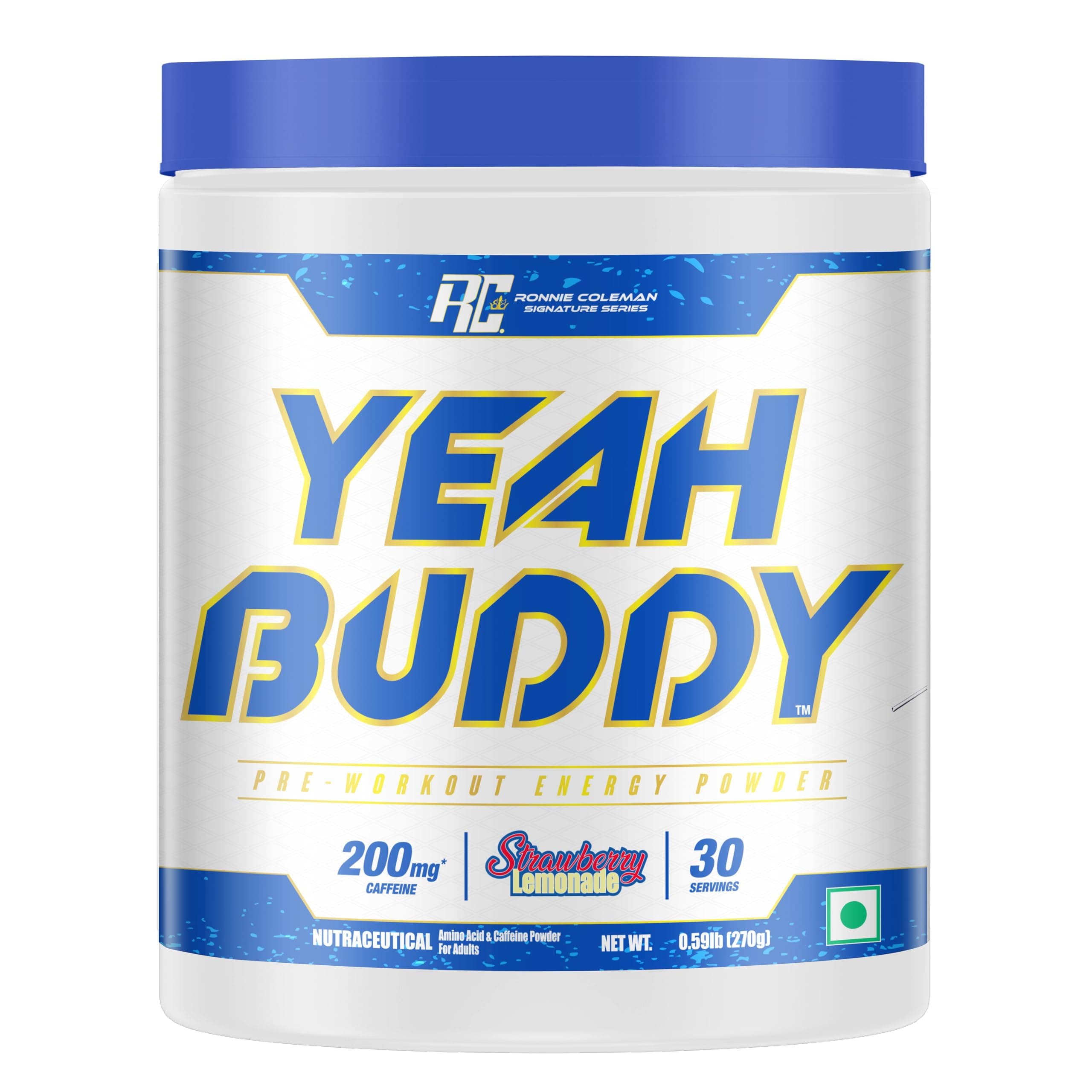 Ronnie Coleman Signature Series Yeah Buddy Pre-Workout Powder, Strawberry Lemonade (30 Servings, 270g / 0.59lbs)