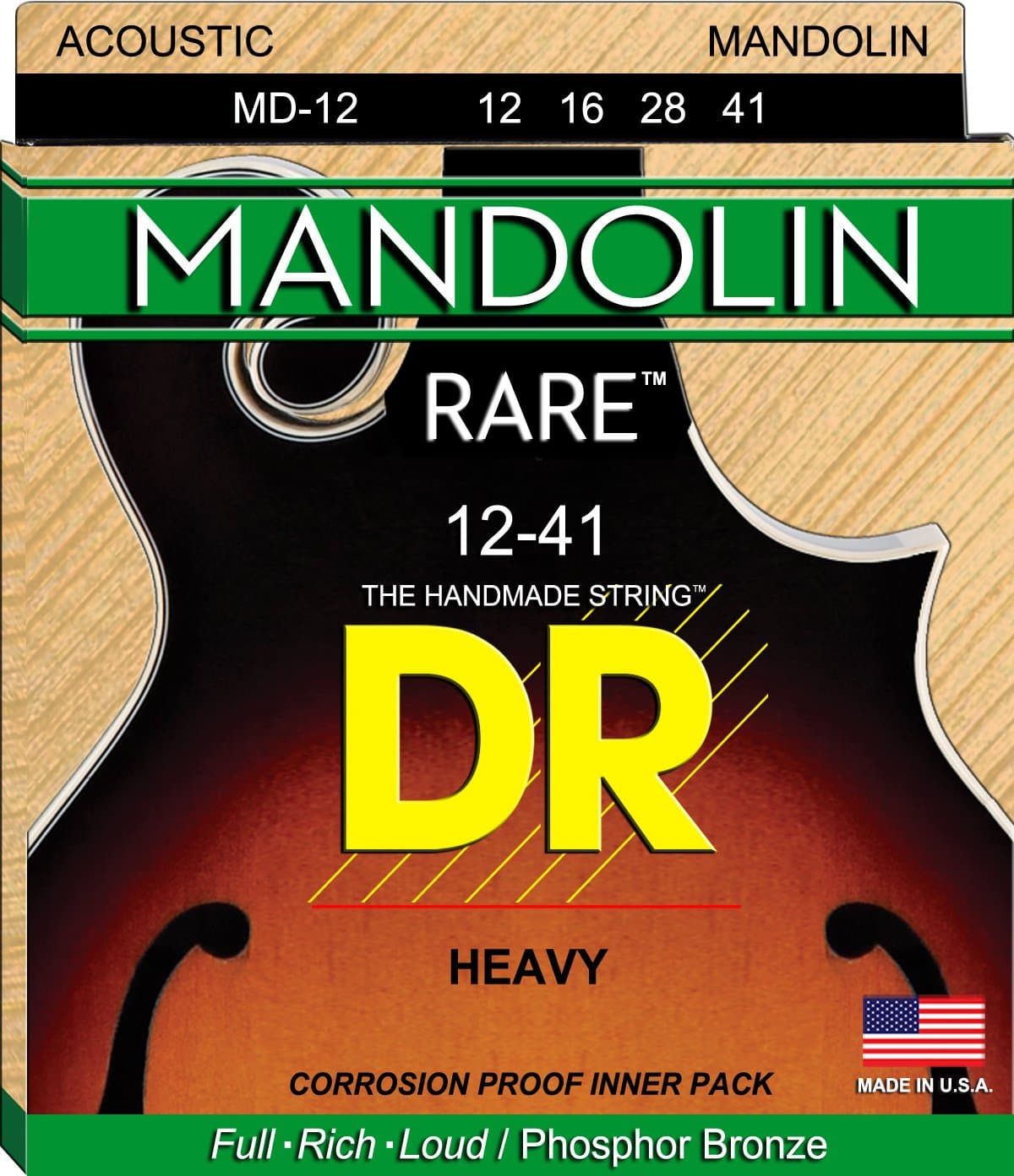 DR Strings Mandolin: 12, 16, 28, 41