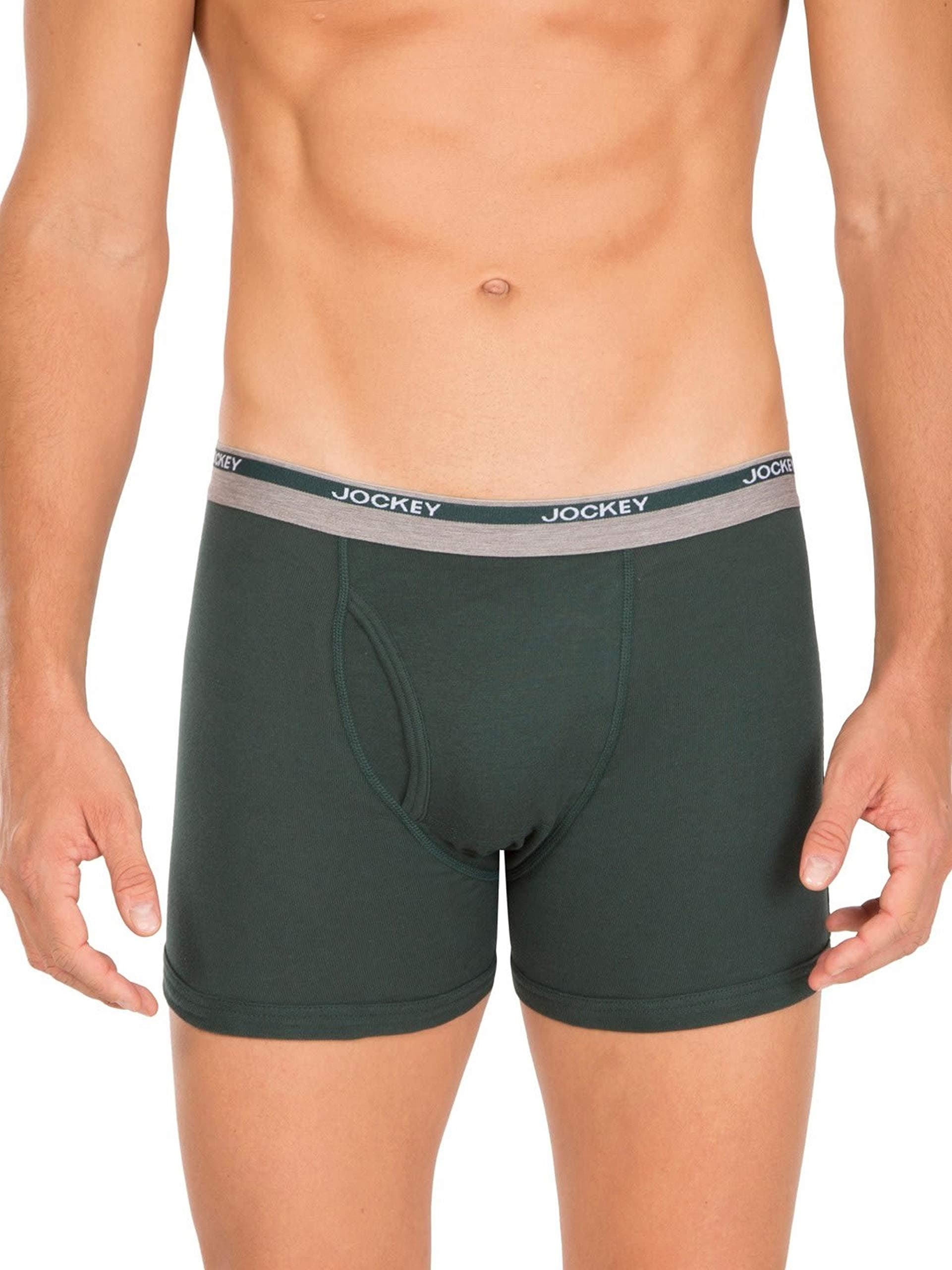 Jockey Men's Cotton Boxer Brief (Pack of 2) (8901326132302_8009_XX-Large_Bottle Green) (Color & Prints May Vary)