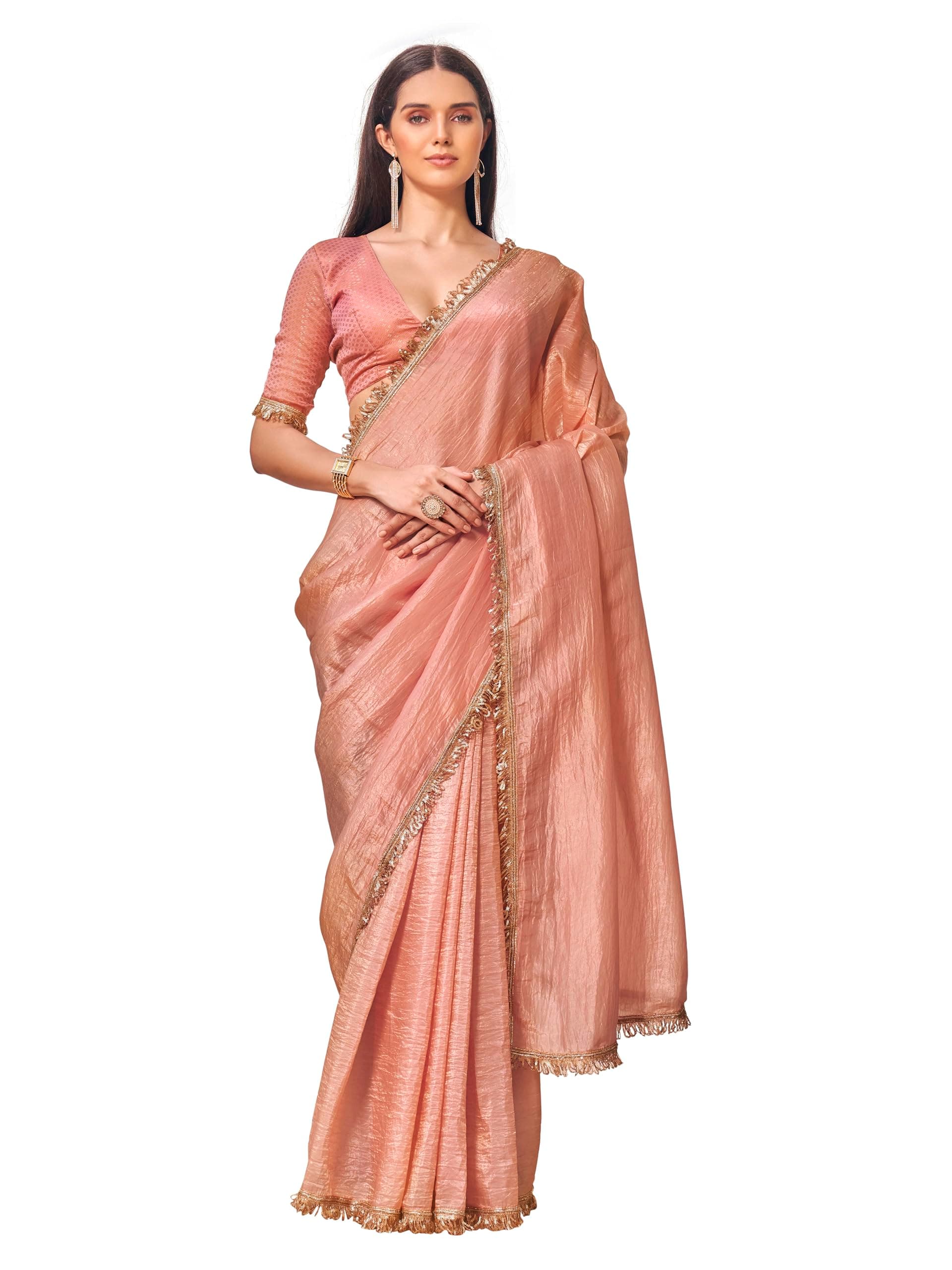 Womanista Chiffon party saree for Women | fancy saree for women