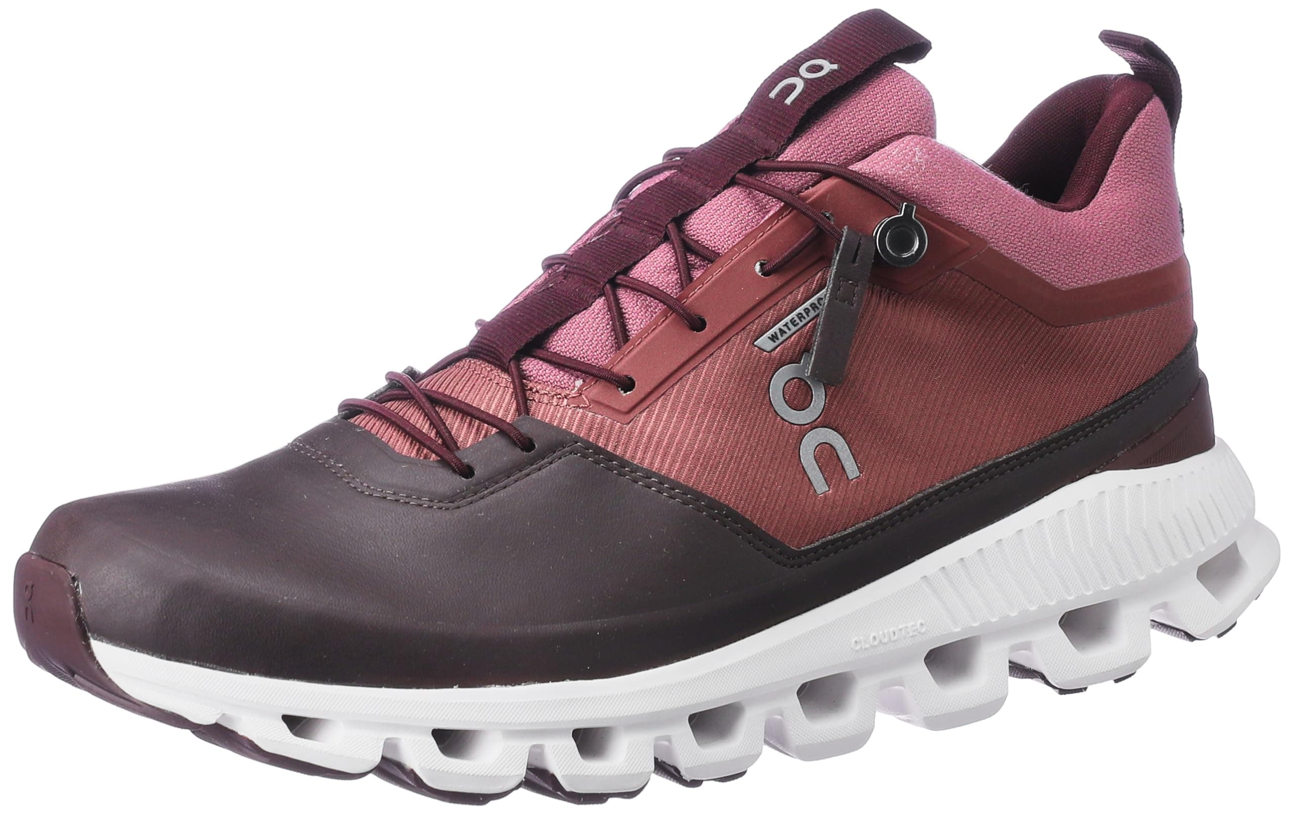 ON Cloud Hi Waterproof 1 Women's Running Shoes, Cocoa | Pebble, 7