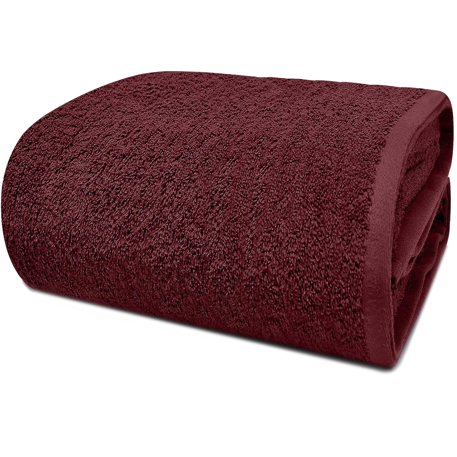 DAN RIVER Pack of 1 Oversized Bath Sheet, 40 x 80 Inches, Pomegranate