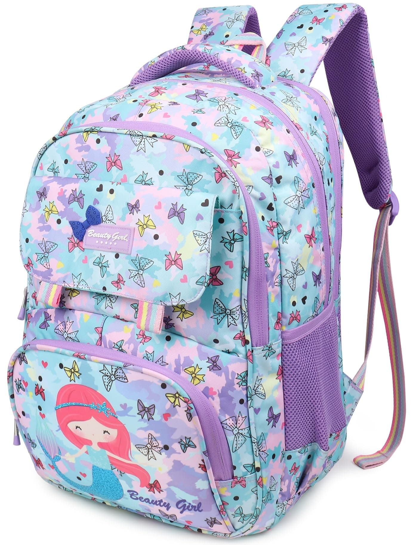 BEAUTY GIRLS By Hotshot1606|School Bag|Tuition Bag|College Backpack|For Girls & Women|19 Inch|32 L School Bag, Purple
