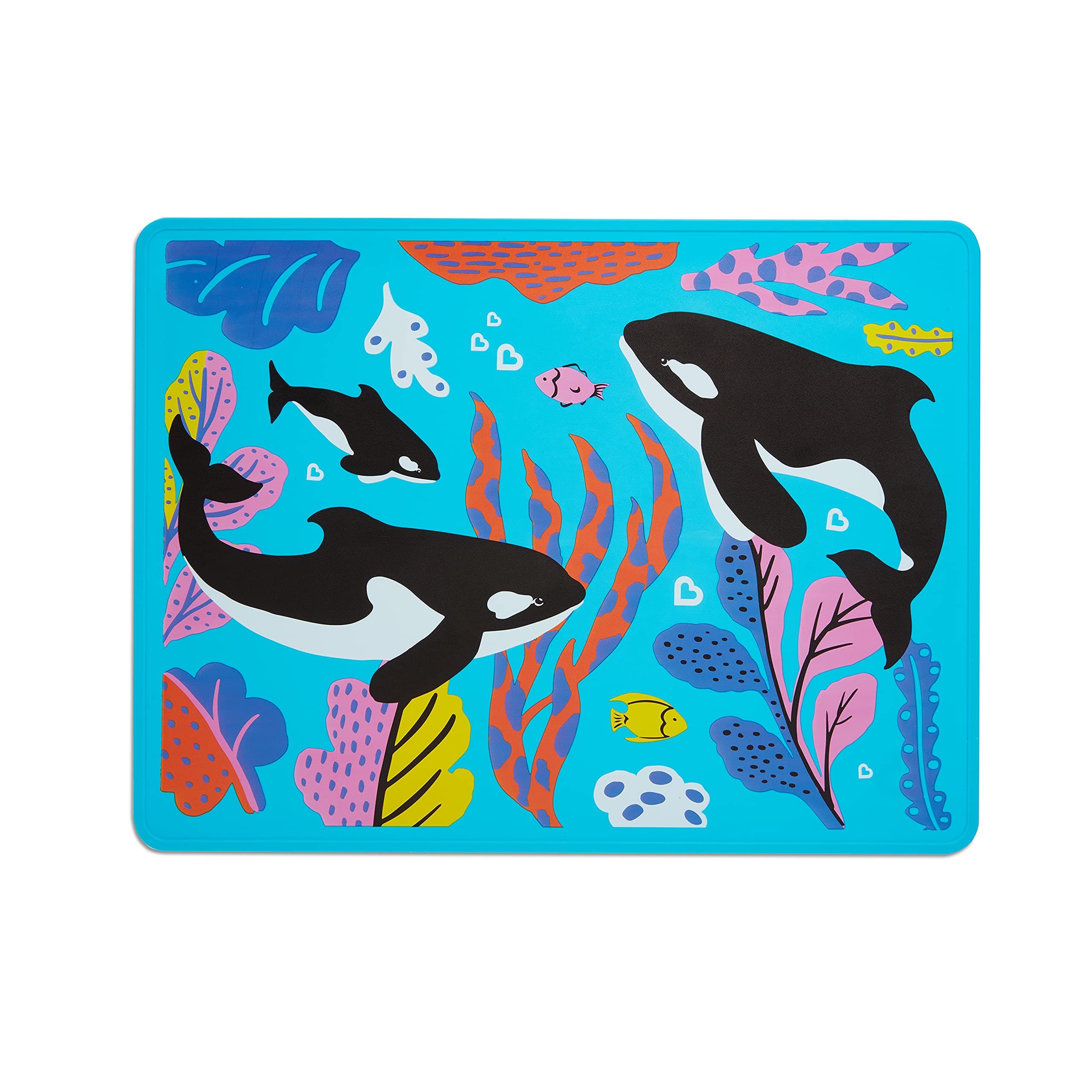 WildLove Reversible Silicone Placemat for Kids, 1pk