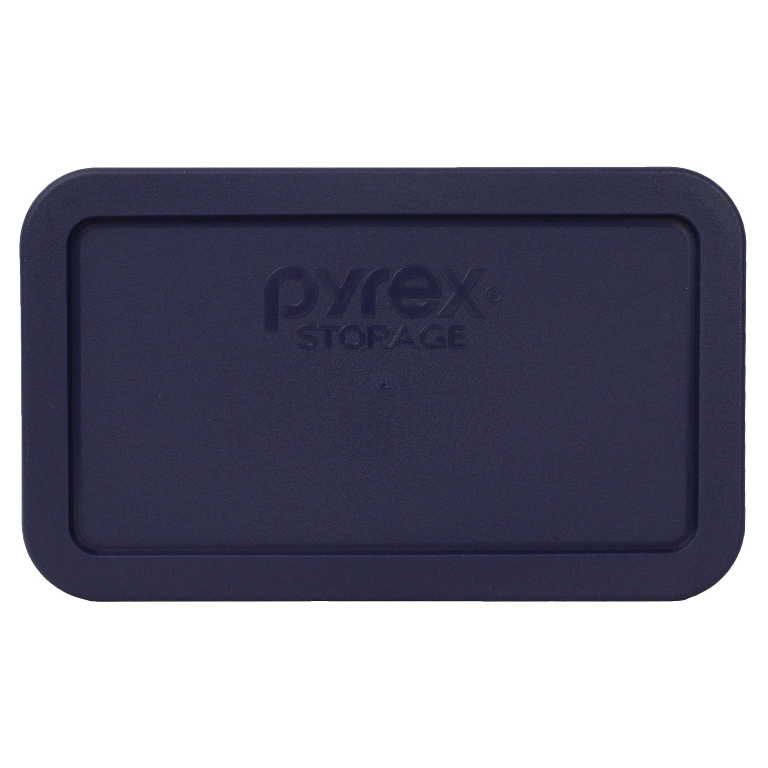 Pyrex Blue Oblong Plastic Storage Cover 4.8 Cup 7214-PC