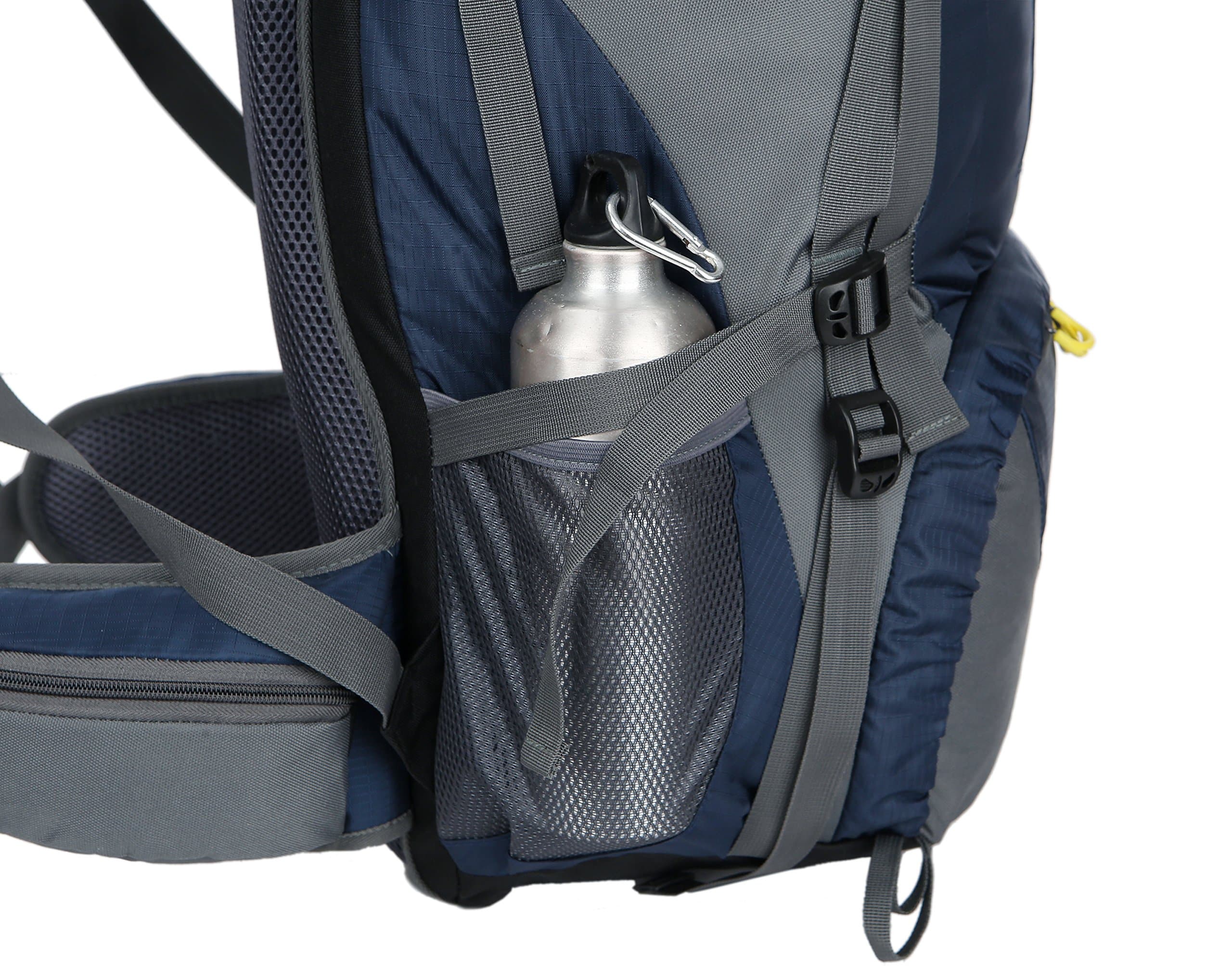 WoneNice 50L(45+5) Waterproof Hiking Backpack - Outdoor Sport Daypack with Rain Cover