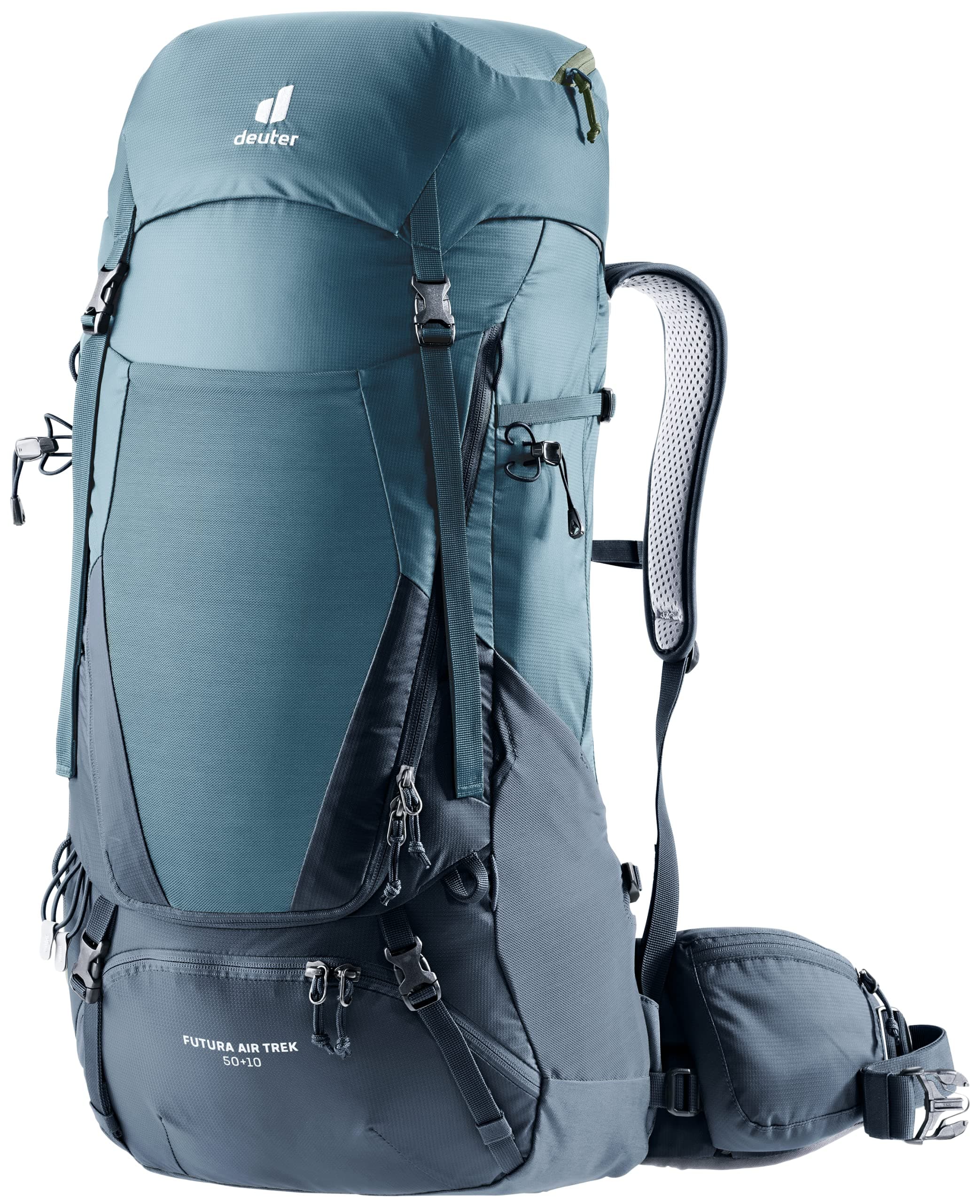 Deuter Unisex Blue Futura Air Trek 50+10L Rucksack with Ultralight and Ventilated Snug Fit for Long Distance Hiking | Trekking | Mountaineering