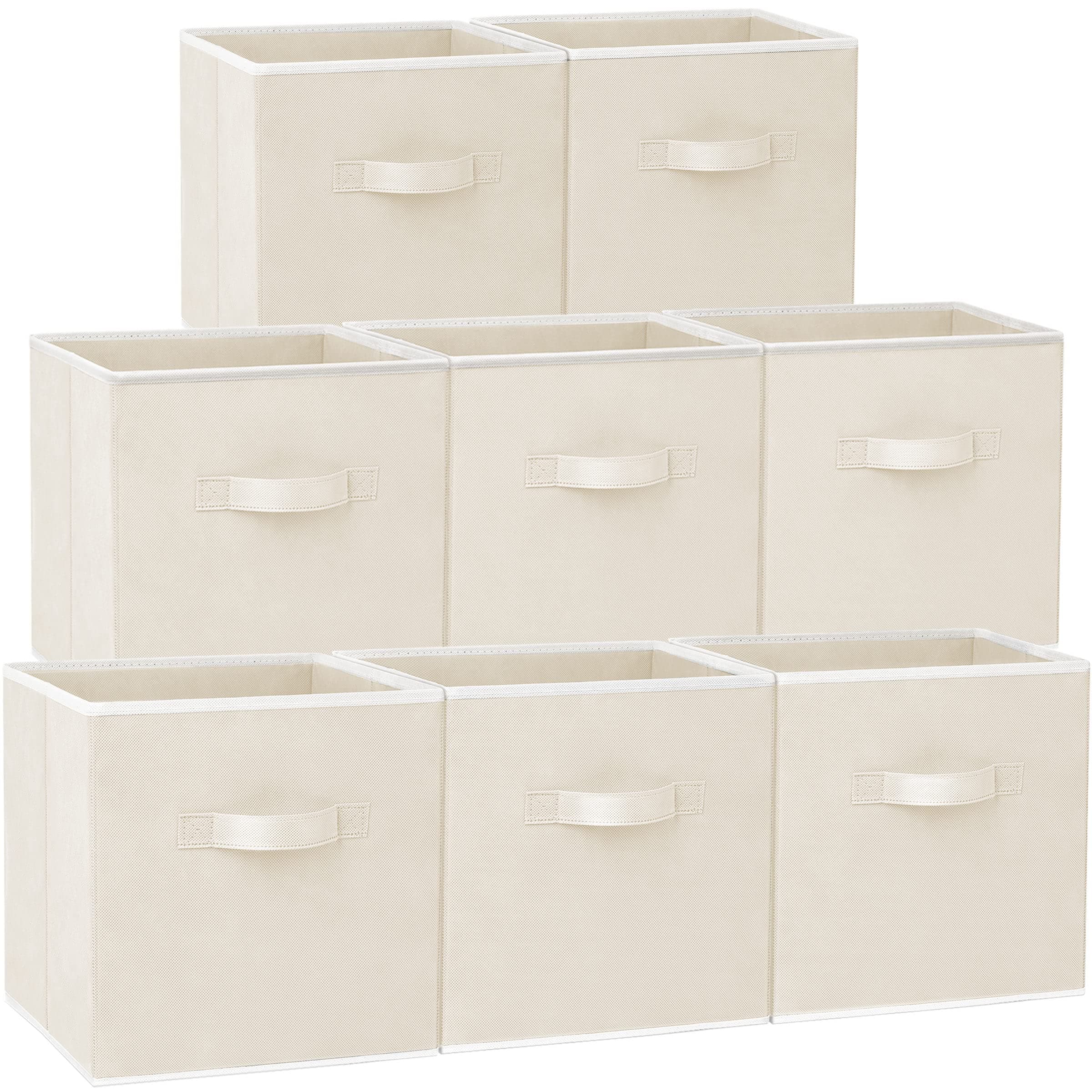 Storage Cubes, 11 or 13 Inch Cube Storage Bins, Magazine Holder Newspapaer Basket Fabric Collapsible Storage Bins with Dual Handles, Foldable Cube Baskets for Shelf, Closet Organizers and Storage Box