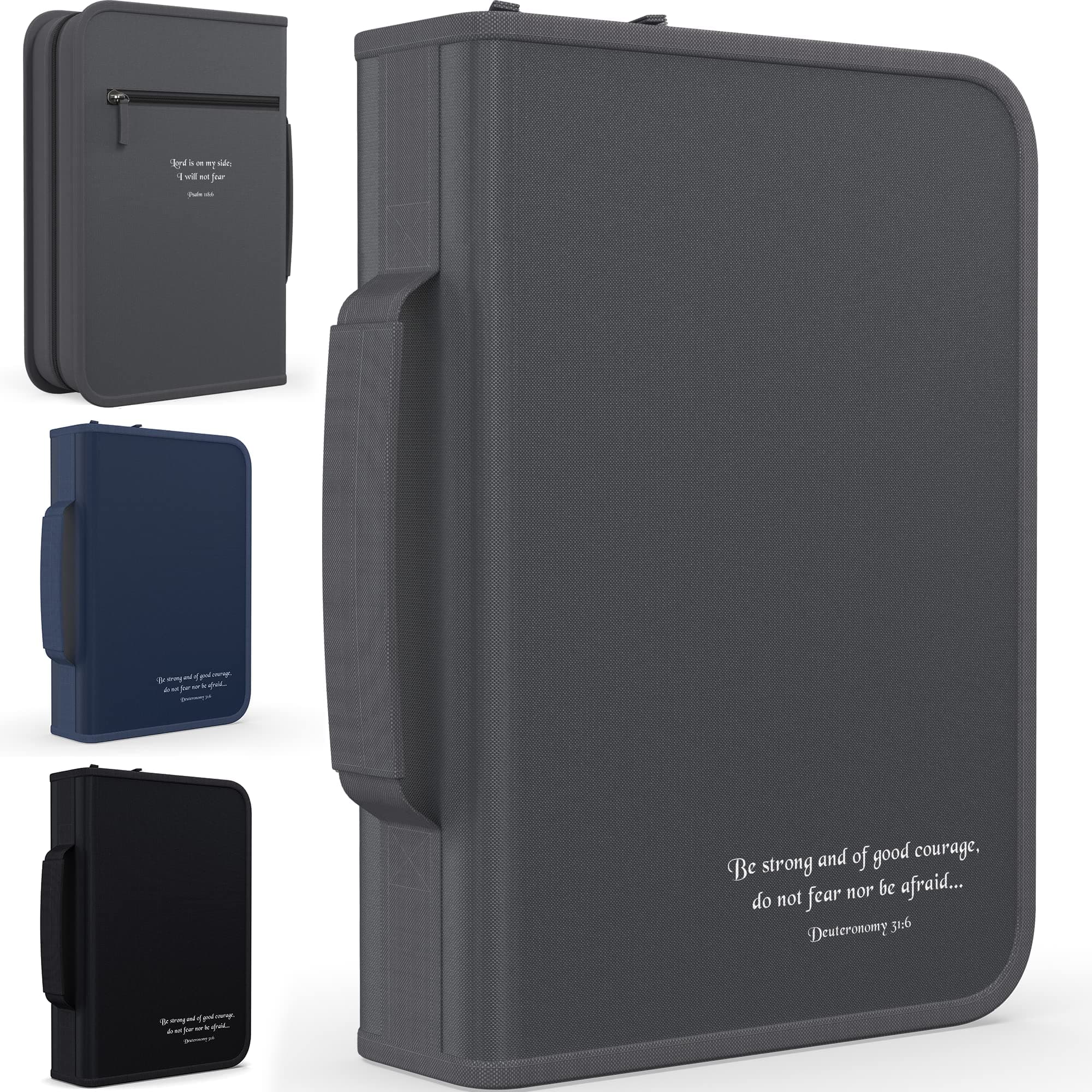 DEHITE Bible Cover for Men — Bible Cover Cases for Men, Grey, Large Grey, Casual, Stylish