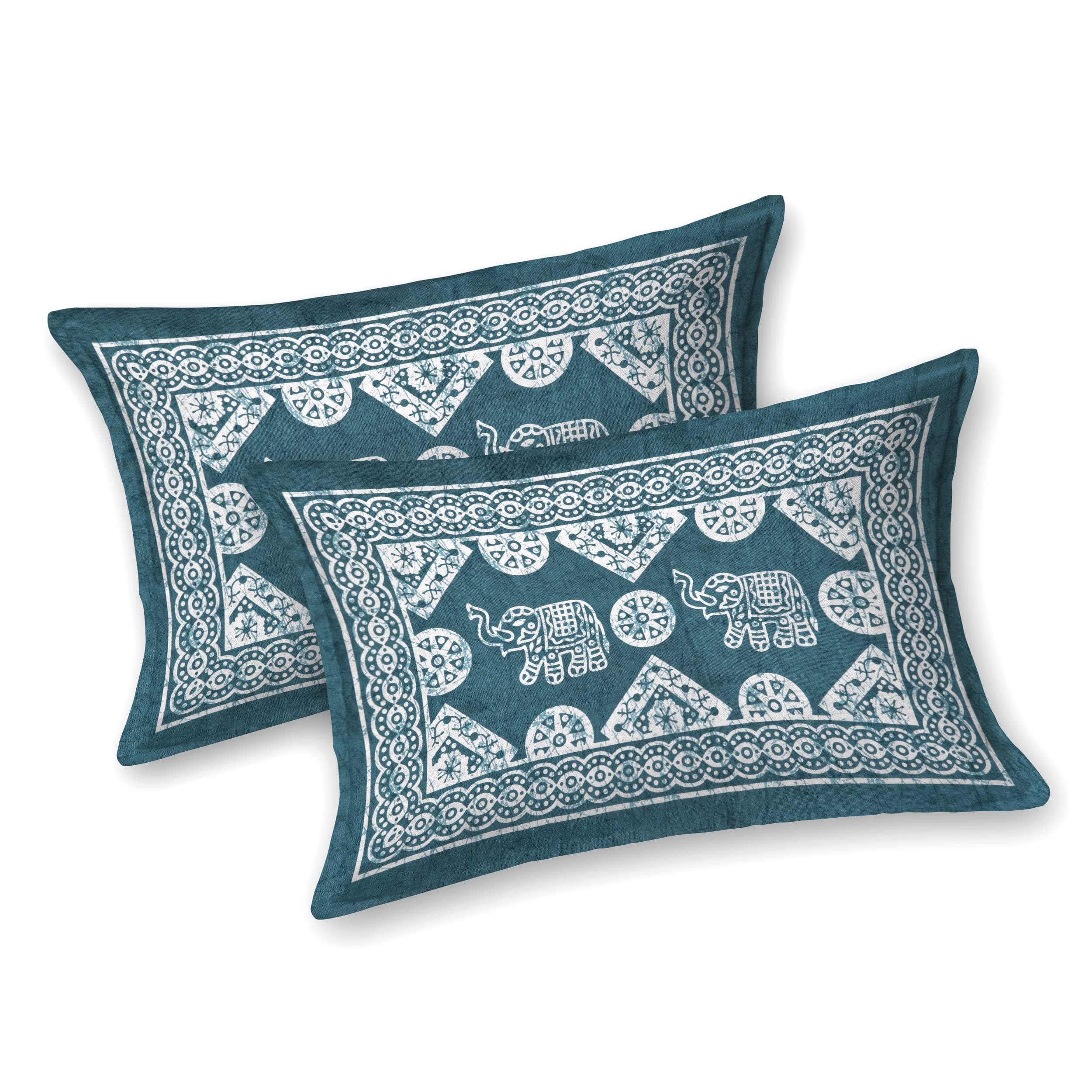 Värde 160 TC Cotton Double Bedsheet with 2 Pillow Cover | Dobby Weave | Queen Size Handmade Bedsheet | Handloom Bedsheets for Double Bed | Size 90X100 Inches, 7.5 x 8.3 Feet