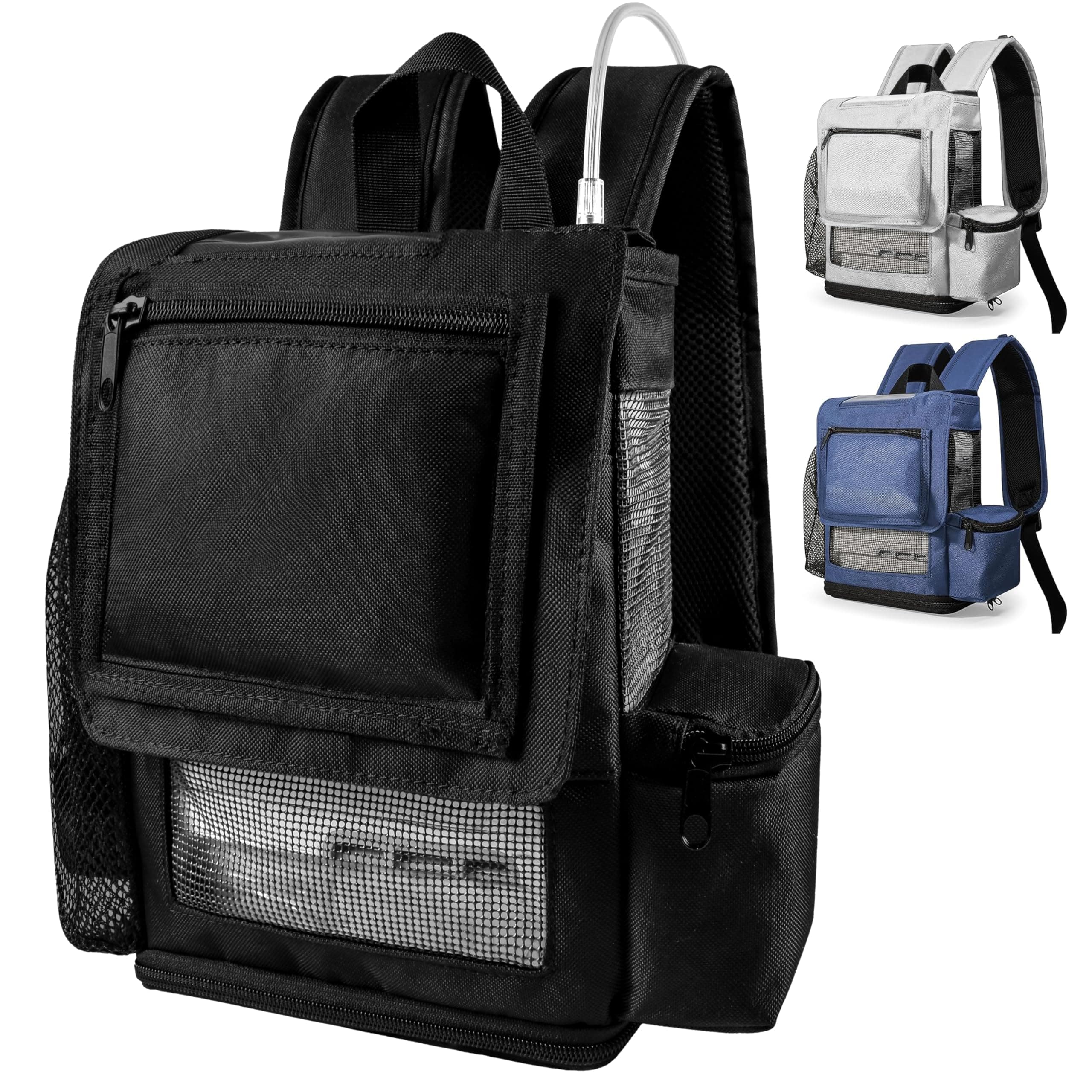 O2totes USA premium Lightweight Backpack Fit For Inogen One G5/Inogen Rove 6, Zippered Bottom, Pockets For Inogen Accessory, Black, For Inogen One G5, Backpack