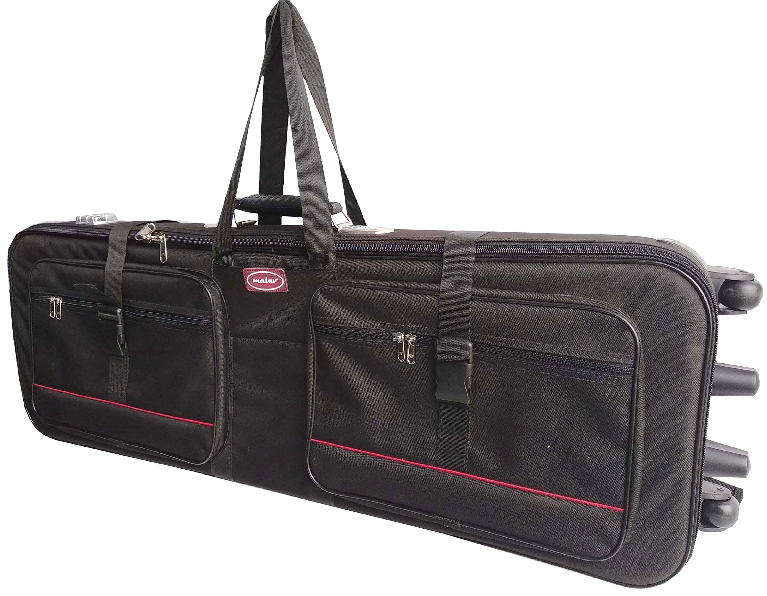 MALAV Roland XPS-30, Juno-G, DI, GI, DS-61, FA-06, VR-09, VR-09-B, KORG M50 Synthesizer Case Bag of Steel Frame with Wheels & Lock (Black)