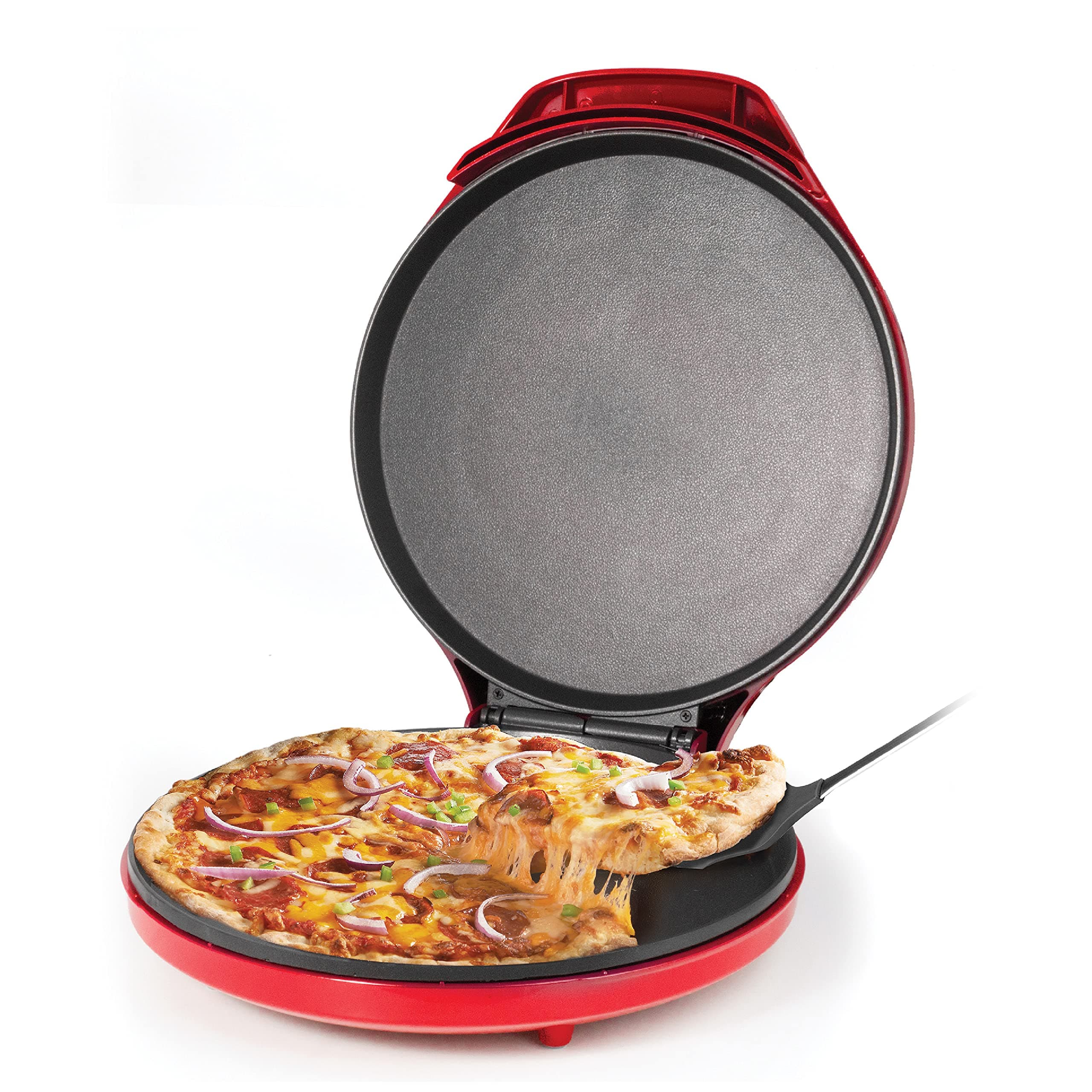 Betty Crocker BC-2958CR Nonstick Coating Pizza Maker (Red)