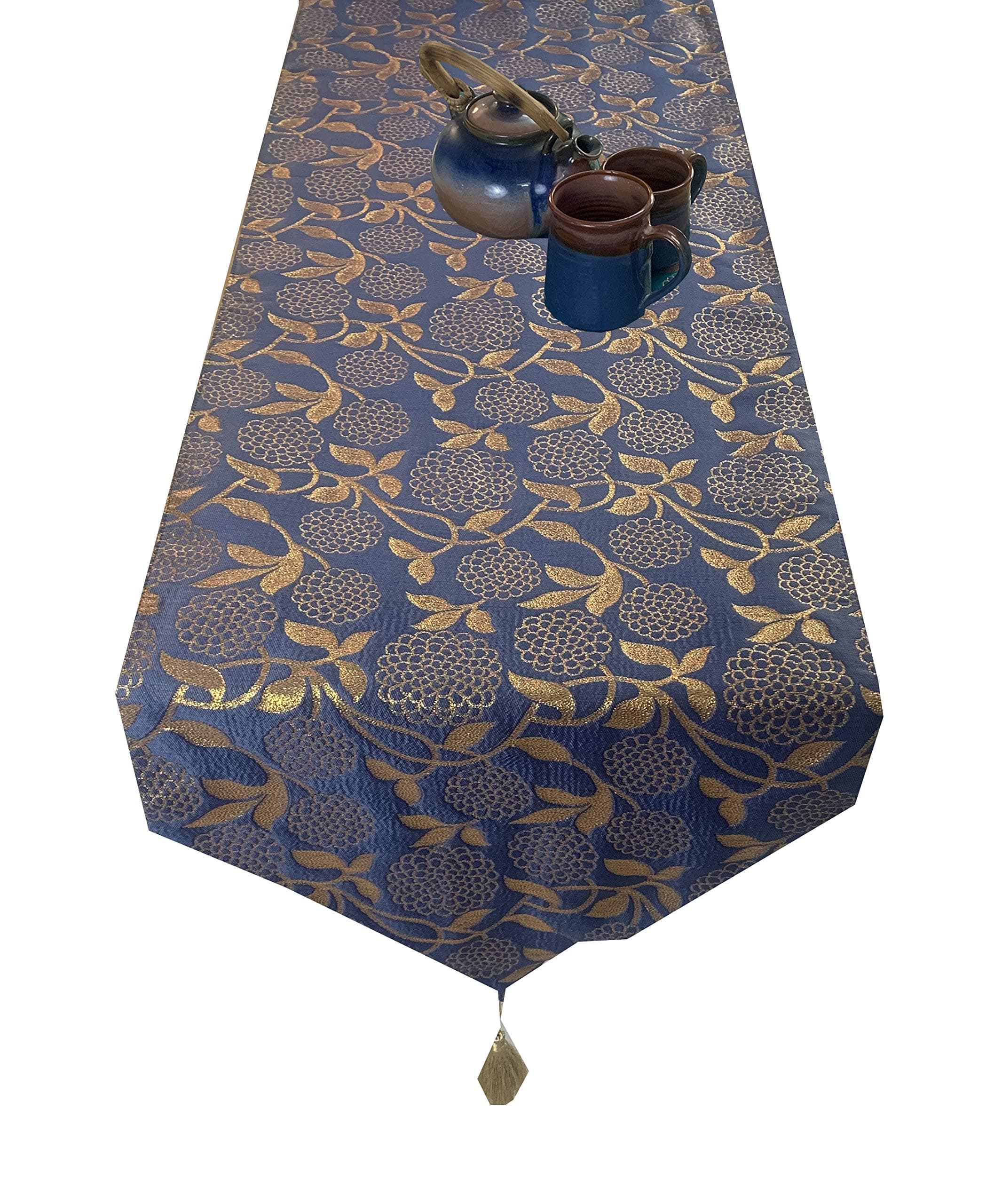 Pinkparrot dopian Silk Multi Colour Table Runner 13x72 inch-1 pc