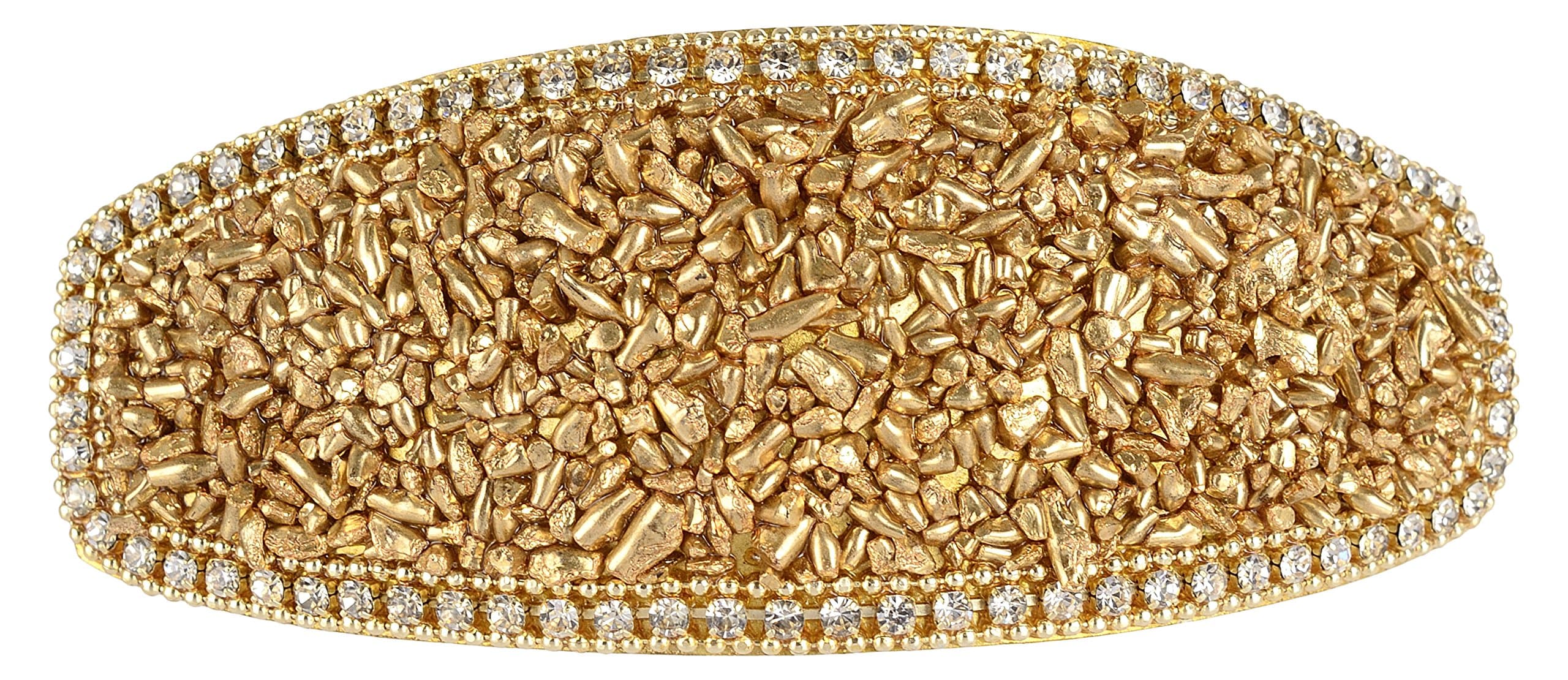 YUMI Hand Cradfted Hair Accessories Women's Handcrafted Back Center Clip (Golden)