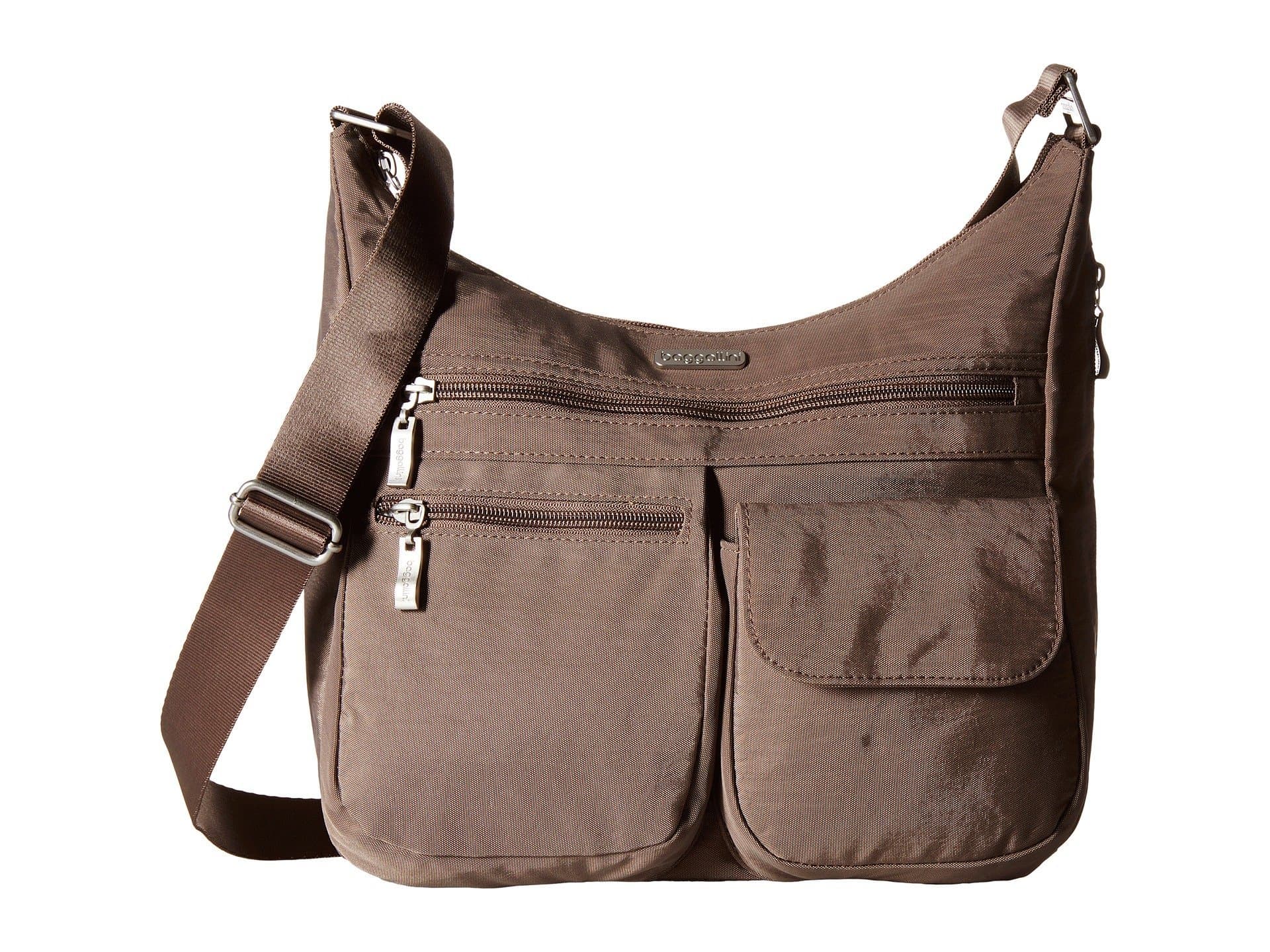 Baggallini Everywhere Lightweight Crossbody Bag - Multi-Pocketed, Spacious Water-Resistant Travel Purse with RFID Wristlet