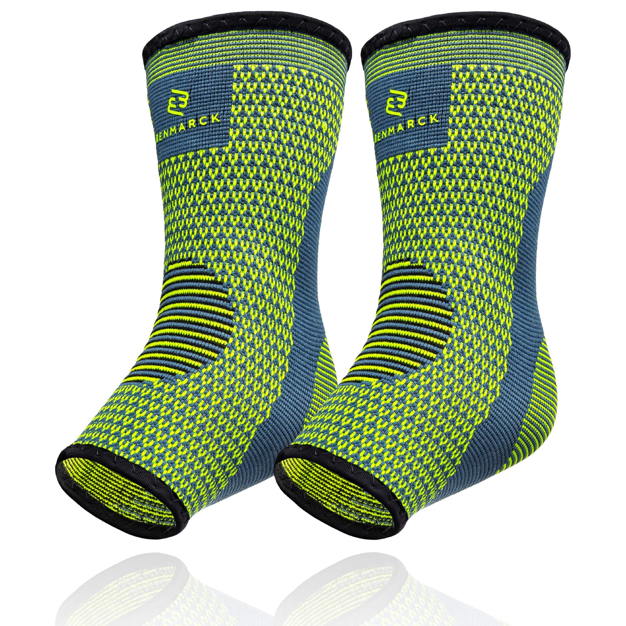 Benmarck Achilles Tendon Support Brace, Plantar Fasciitis Sock, Ankle Compression Sleeve for Running, Tendonitis and Flat Feet Relief