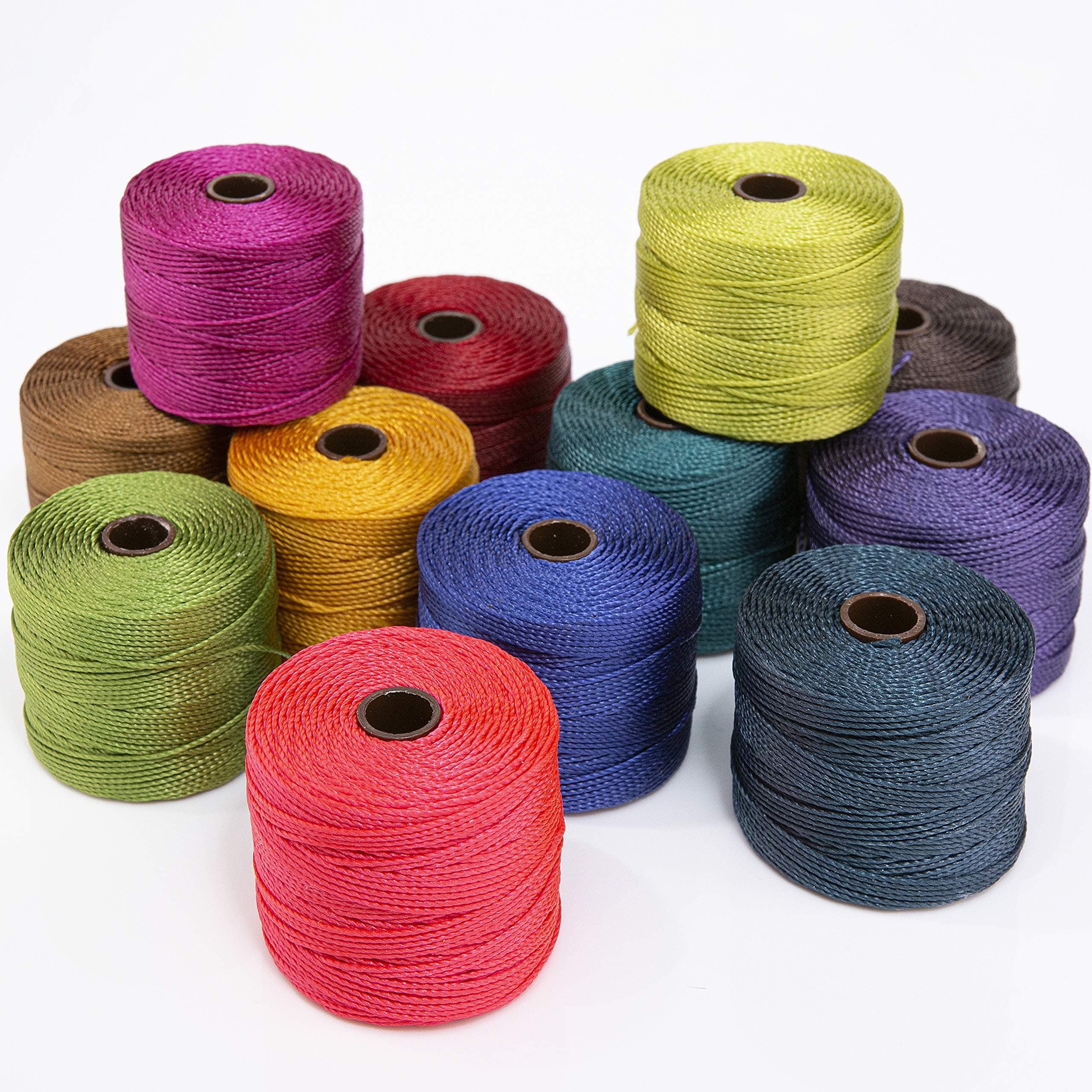 12 Super-lon #18 Cord Mix Ideal for Stringing Beading Crochet and Micro-Macrame Jewelry Compatible with Kumihimo Projects S-lon Saturation Mix