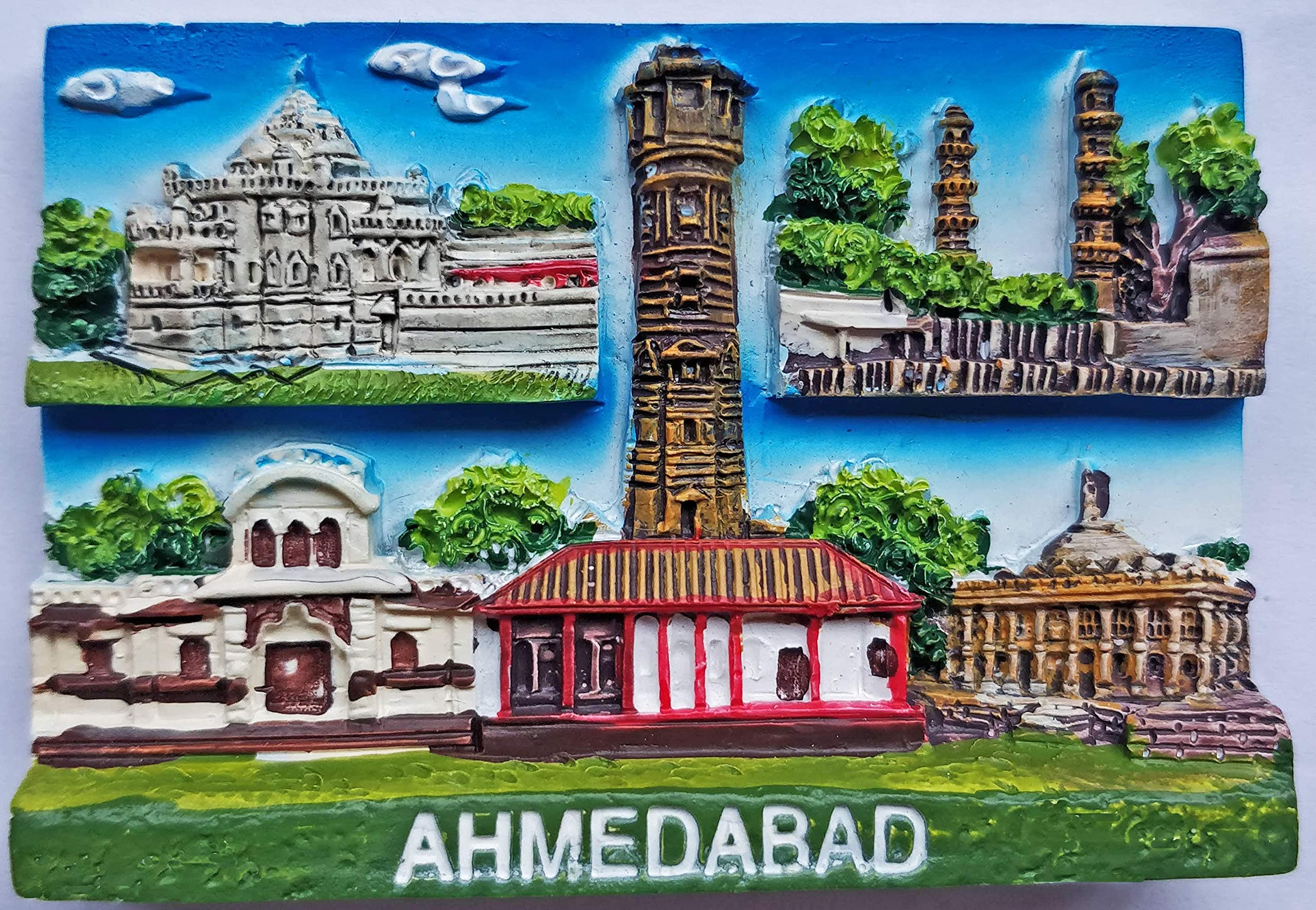 Temple Trees Ahmedabad Panorama Fridge Magnet - TSC 4096