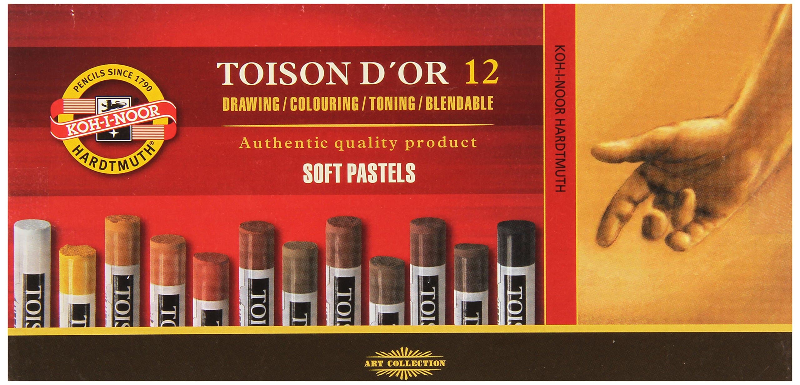 KOH-i-Noor Toison D'or - 12 Round Soft Pastels - Special Shades 8522B