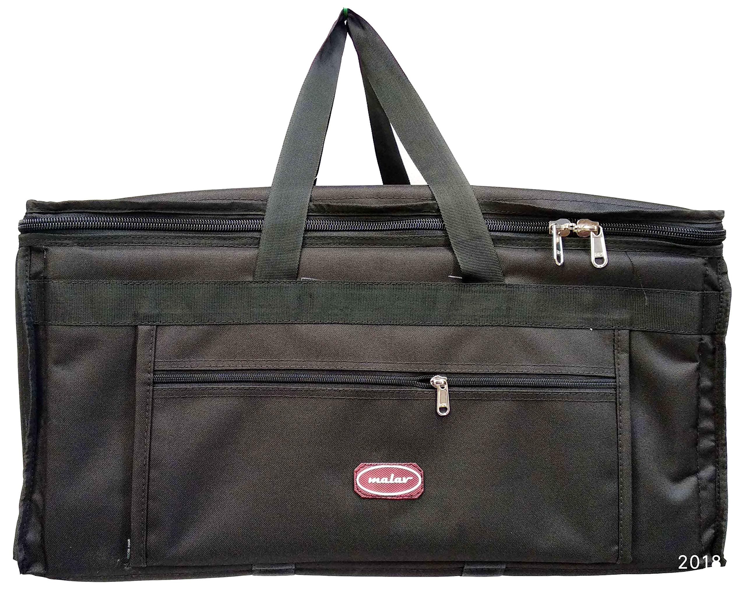 Malav Thick Padded Carry Bag (Black) for Non Folded Harmonium