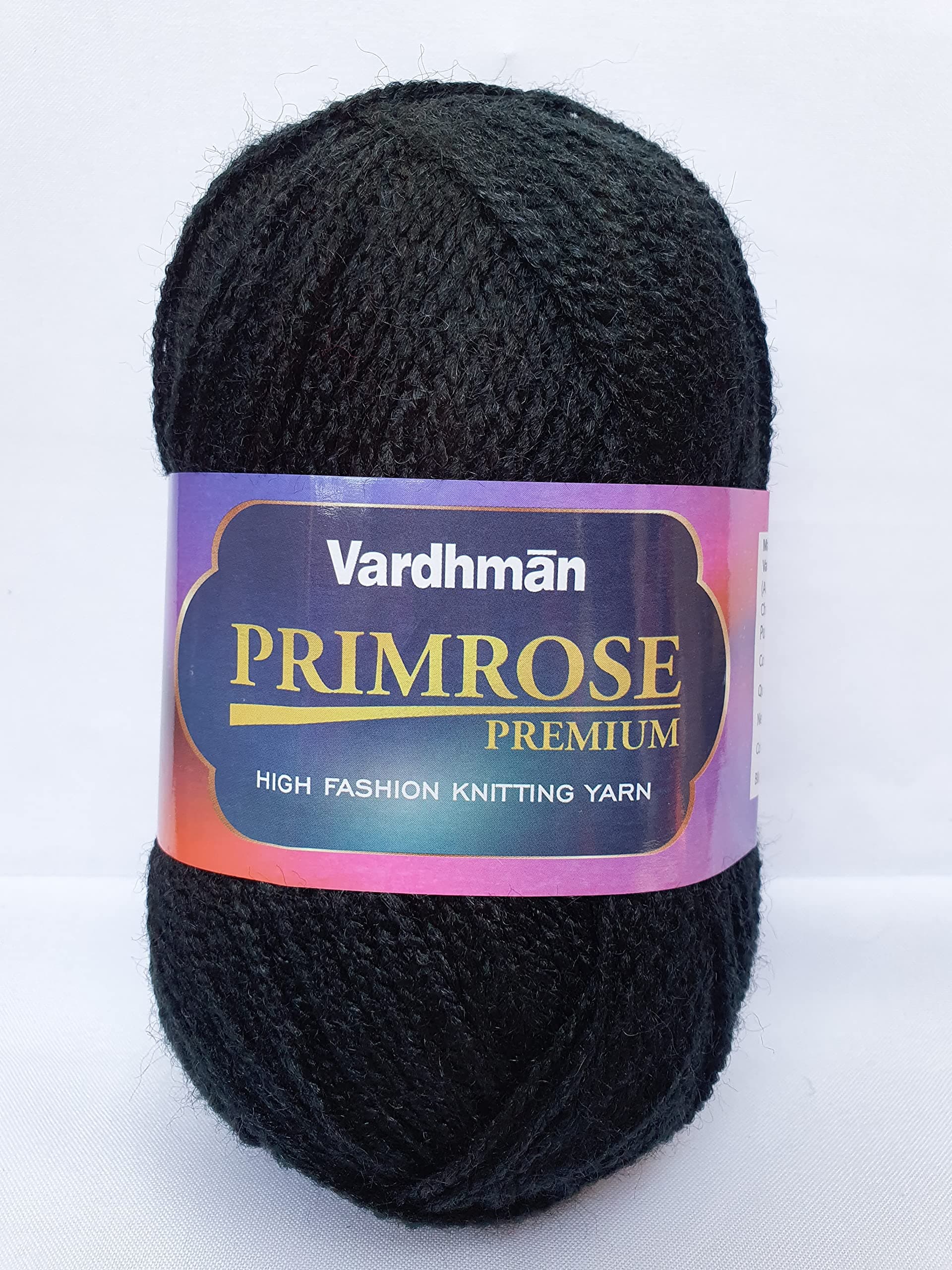 Vardhman Acrylic Knitting Wool Black Ball (200 Grams). Soft Wool Ball Hand Knitting Wool/Art Craft Fingering Crochet Hook Yarn for Sweaters, mufflers, caps, Soft & Thick (mota) Wool…