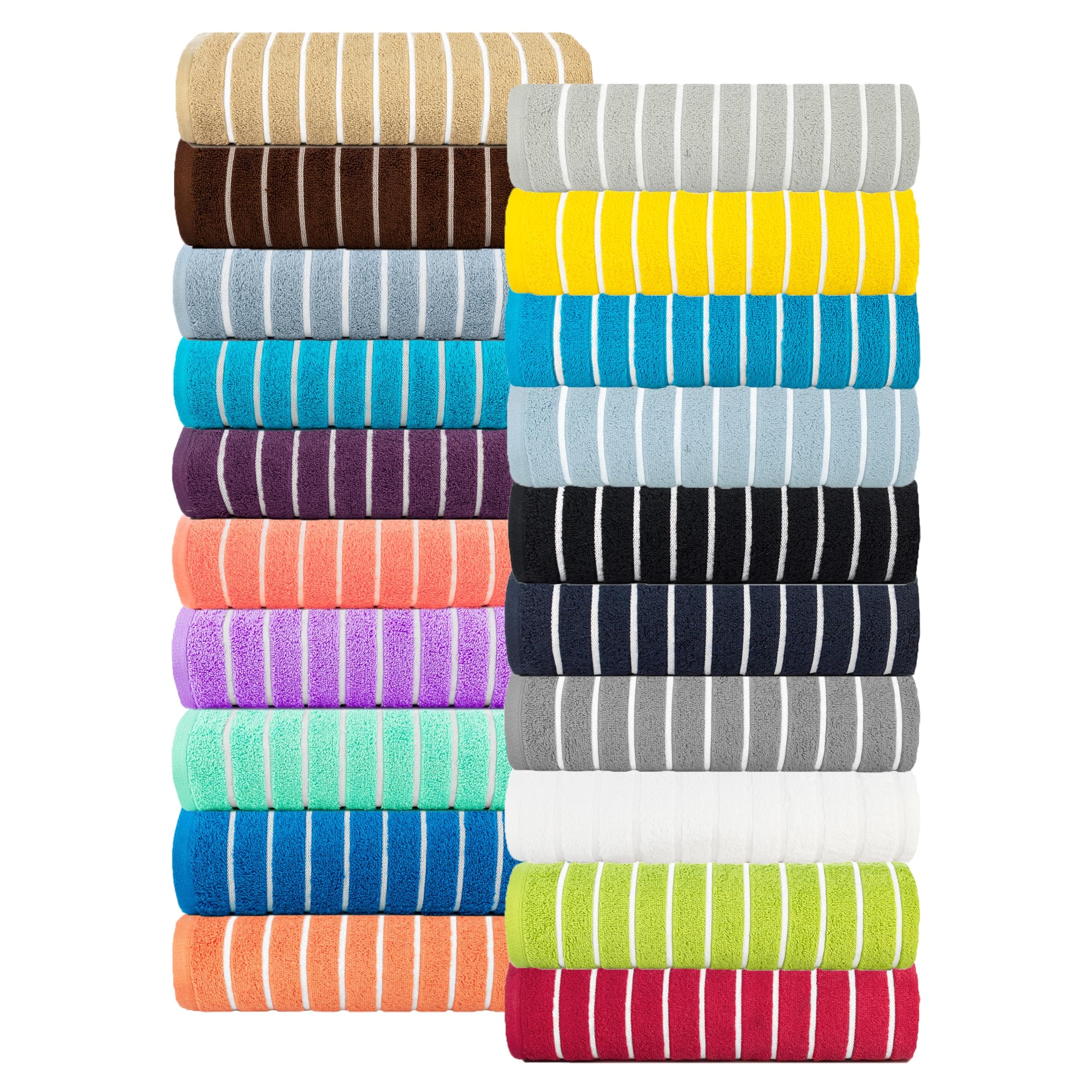 Casa Copenhagen ES Collection, Germany Design - Ecstatic SuperSoftCollection 100% Super SoftCotton 10 Piece FaceTowelSet (Size:30x30cm) - Multi Color