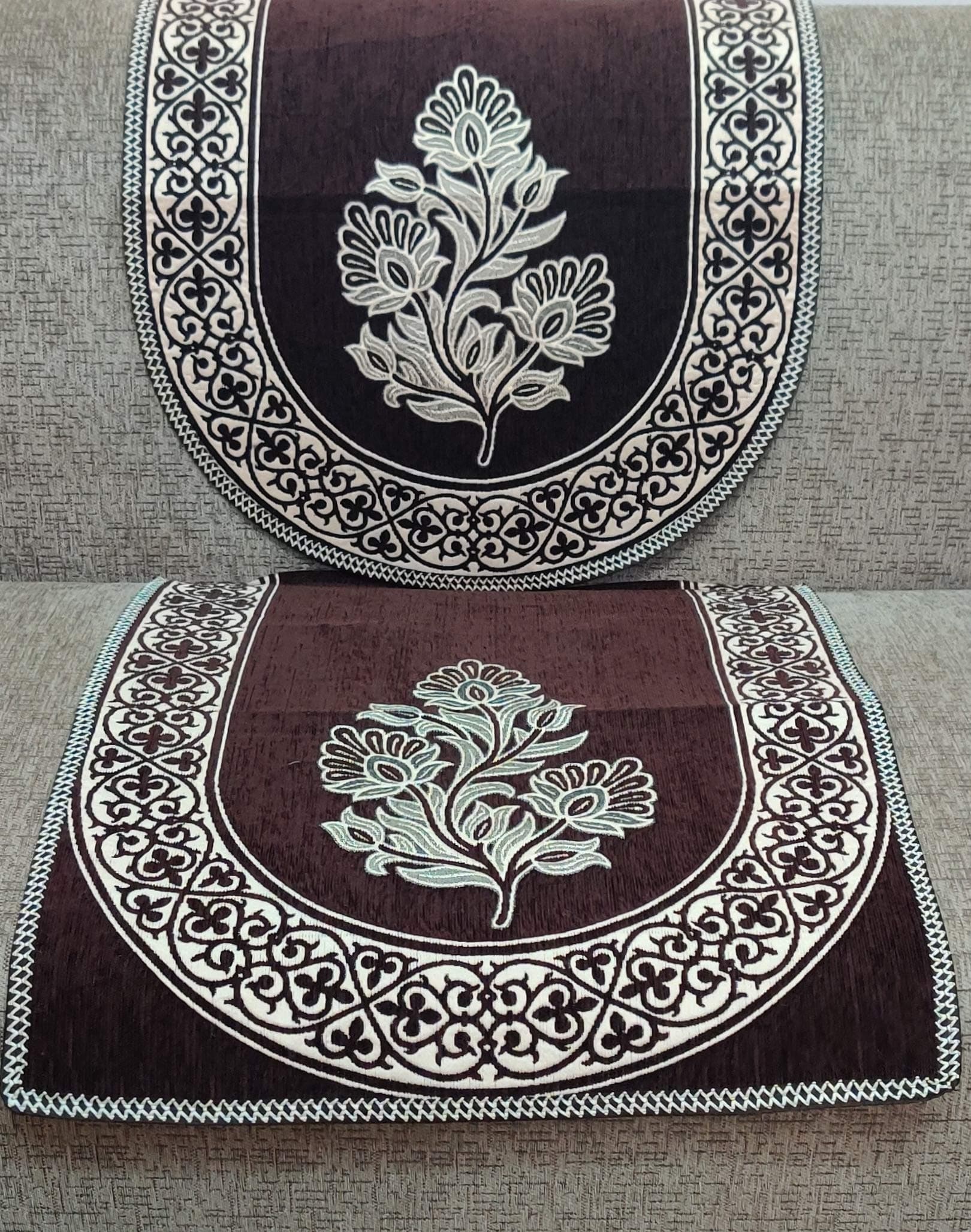 Zesture Premium Jacquard Weaved Chennile 6 piece Sofa Covers and Chair Cover Set