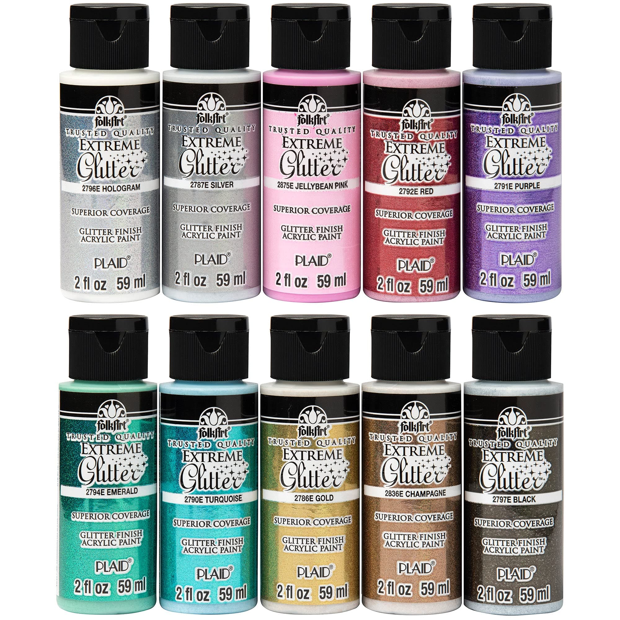 Folk Art Extreme Set of 10 PC 2OZ