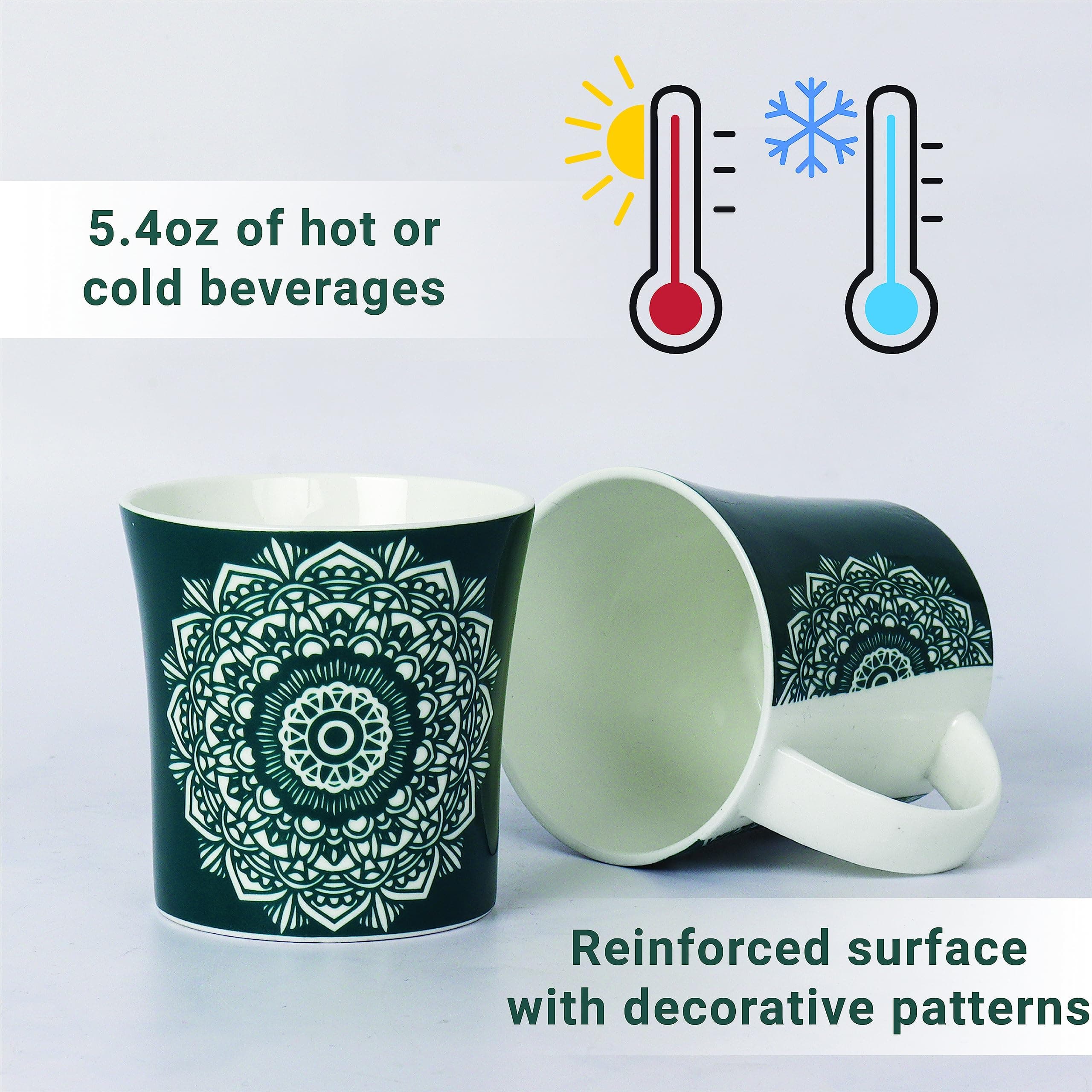 Femora Indian Ceramic Tea Cup Coffee Cup - 6 Pcs