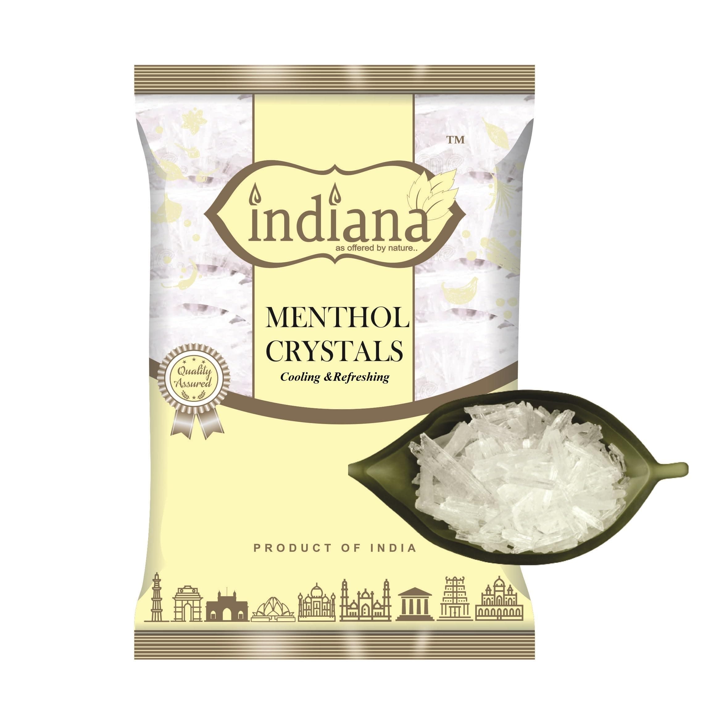 Indiana Menthol Crystals Cooling & Refreshing | Cough, Inhalation, Diffuser & Headache