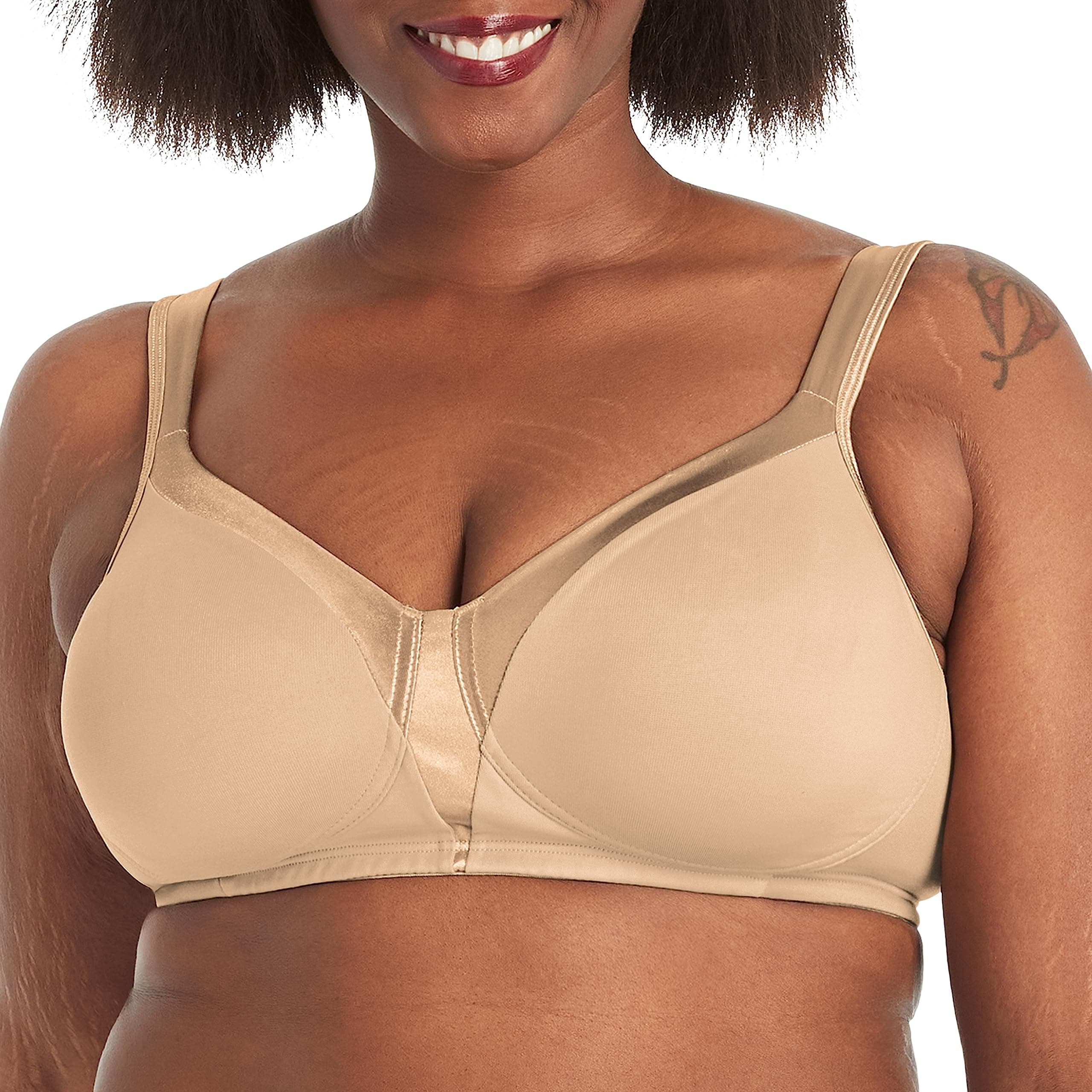 Playtex Women's 18 Hour Sensational Sleek Wirefree Bra, Nude, 40DD